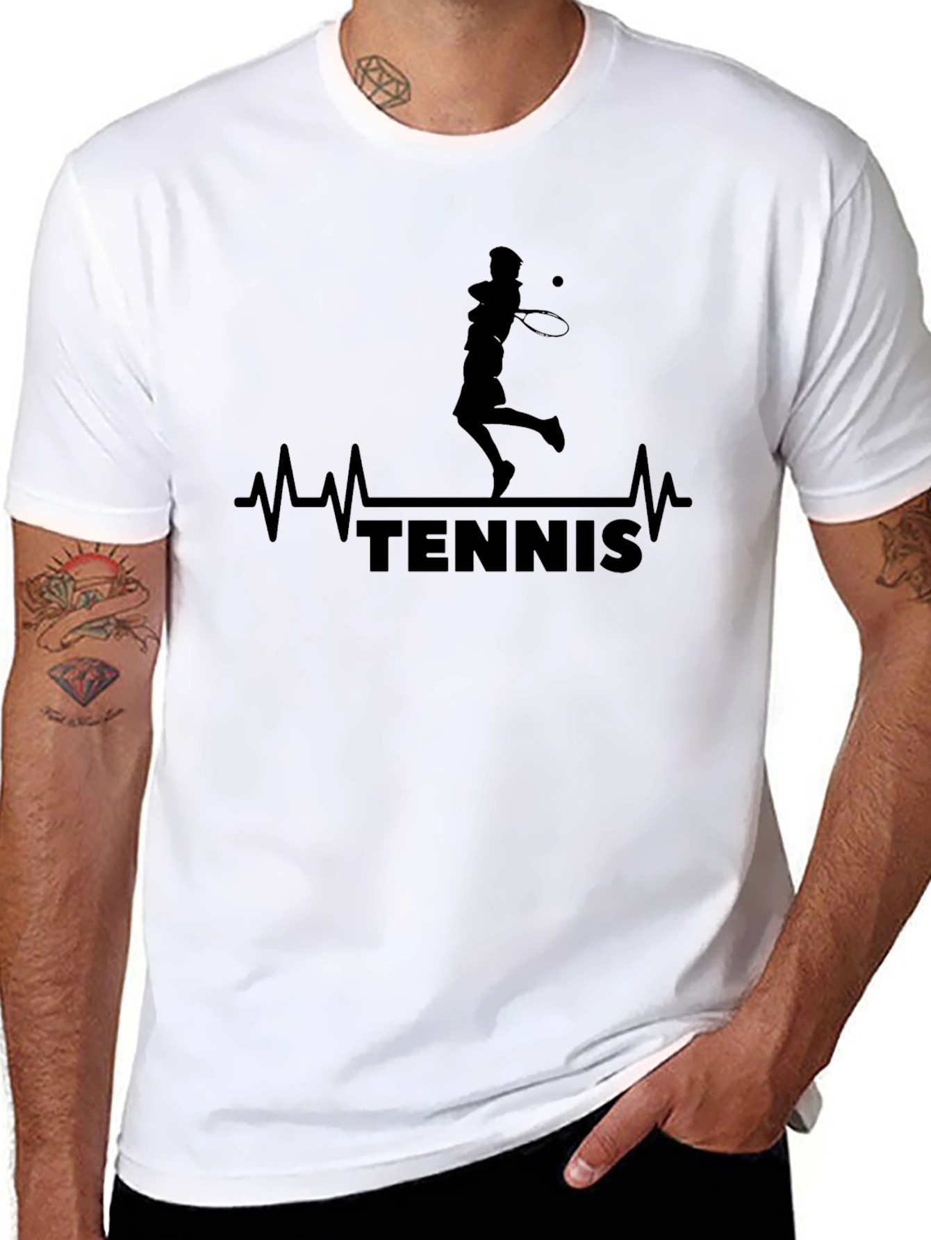 Tennis Heartbeat Graphic T-Shirt