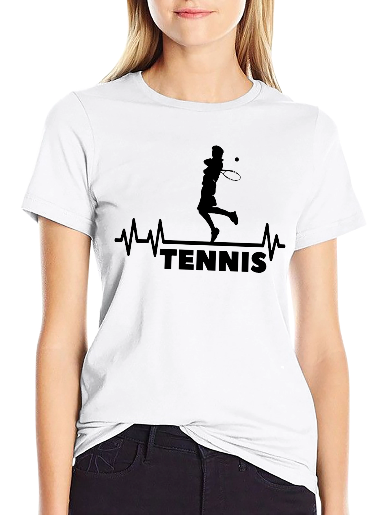 Tennis Heartbeat Graphic T-Shirt