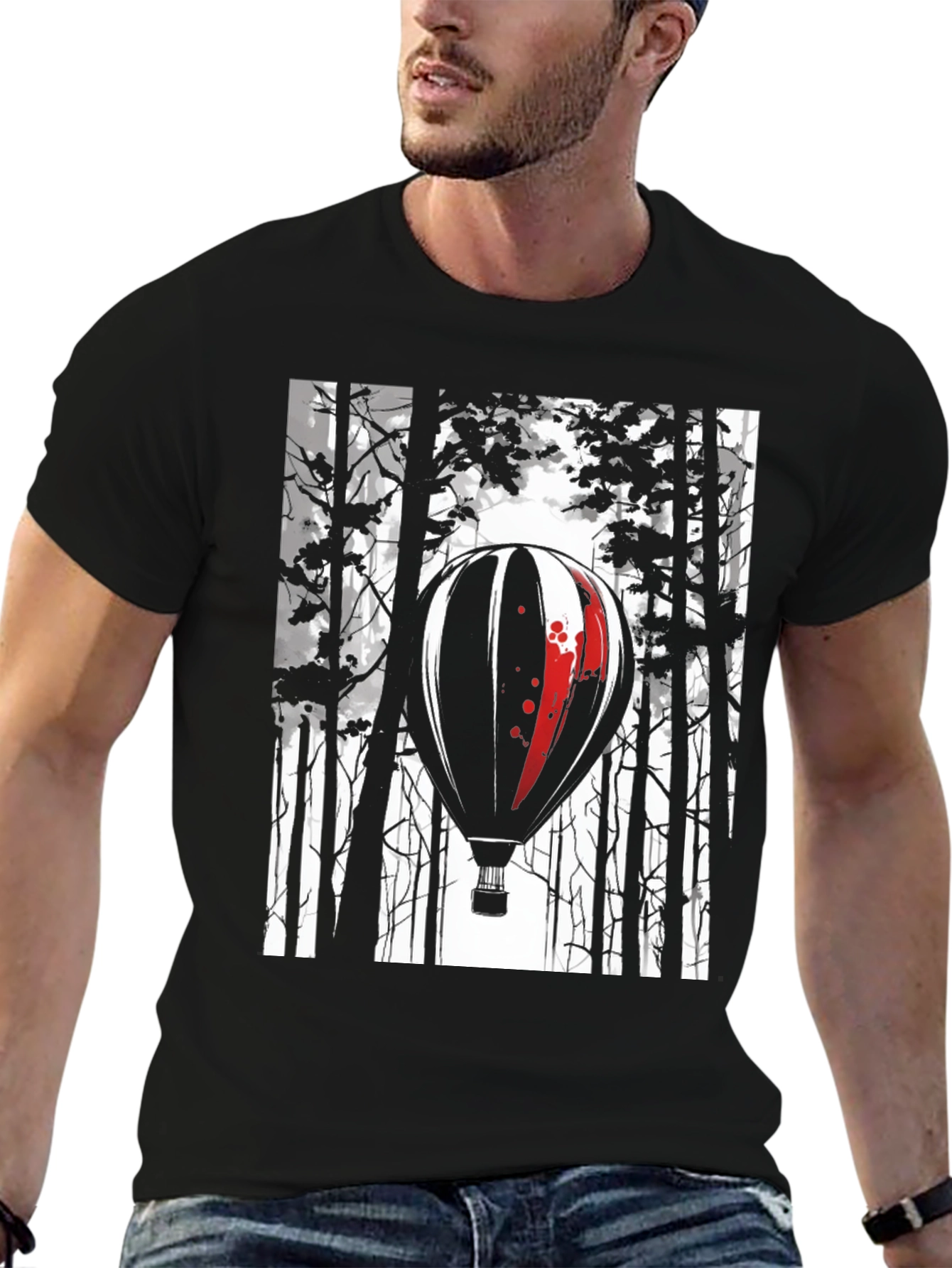 Balloon Forest Graphic Tee - Stylish Comfort