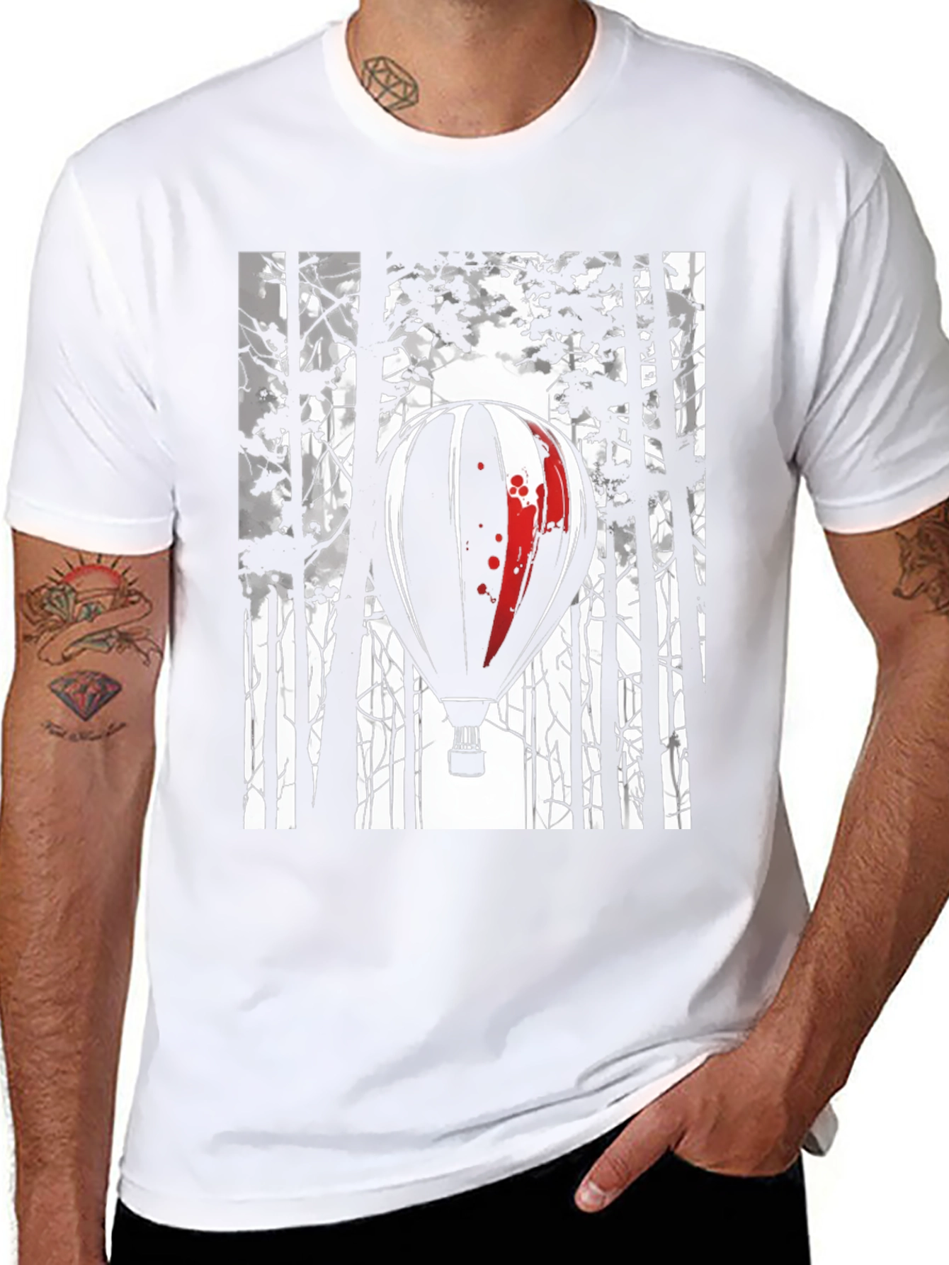 Balloon Forest Graphic Tee - Stylish Comfort
