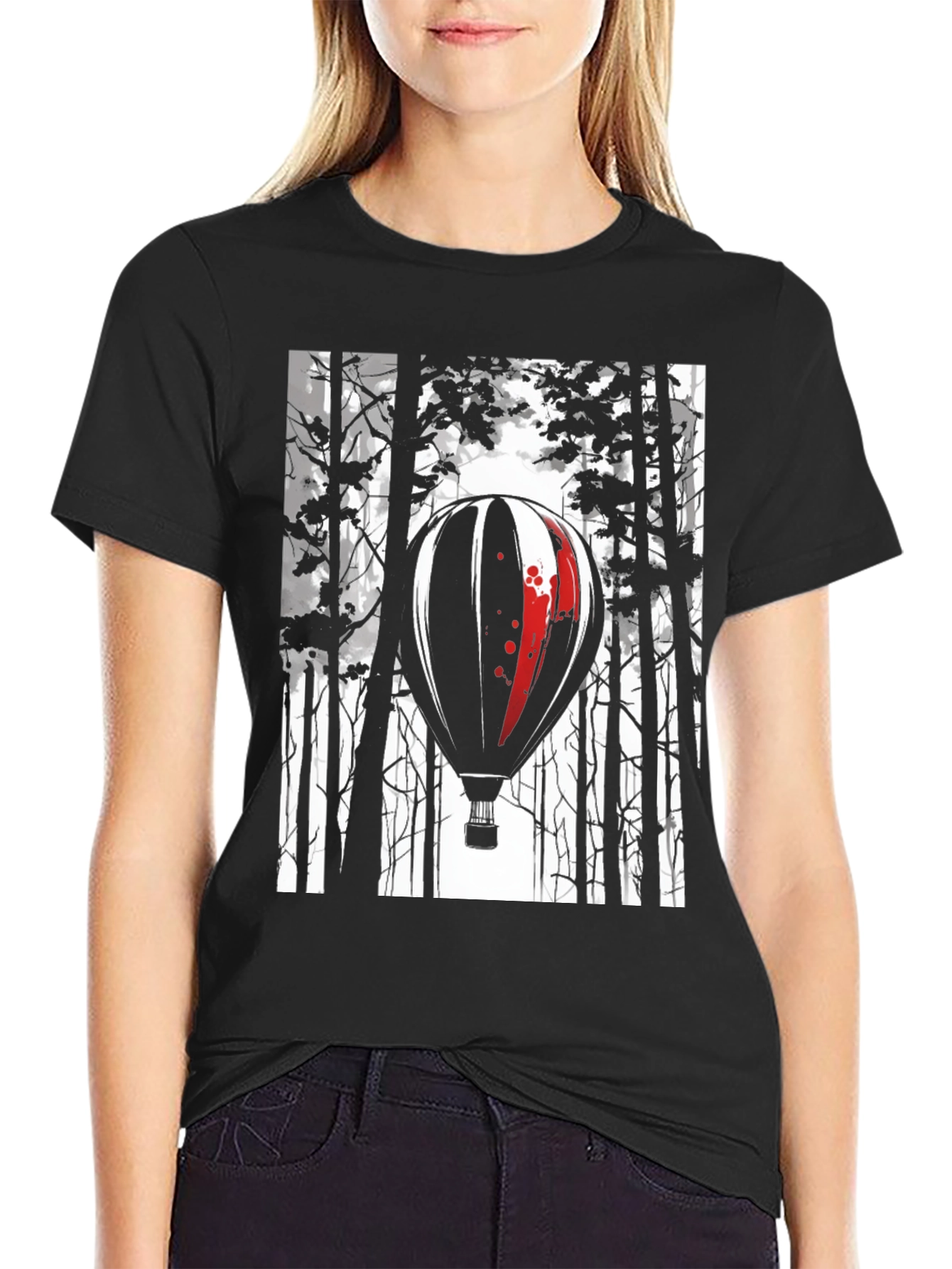 Balloon Forest Graphic Tee - Stylish Comfort