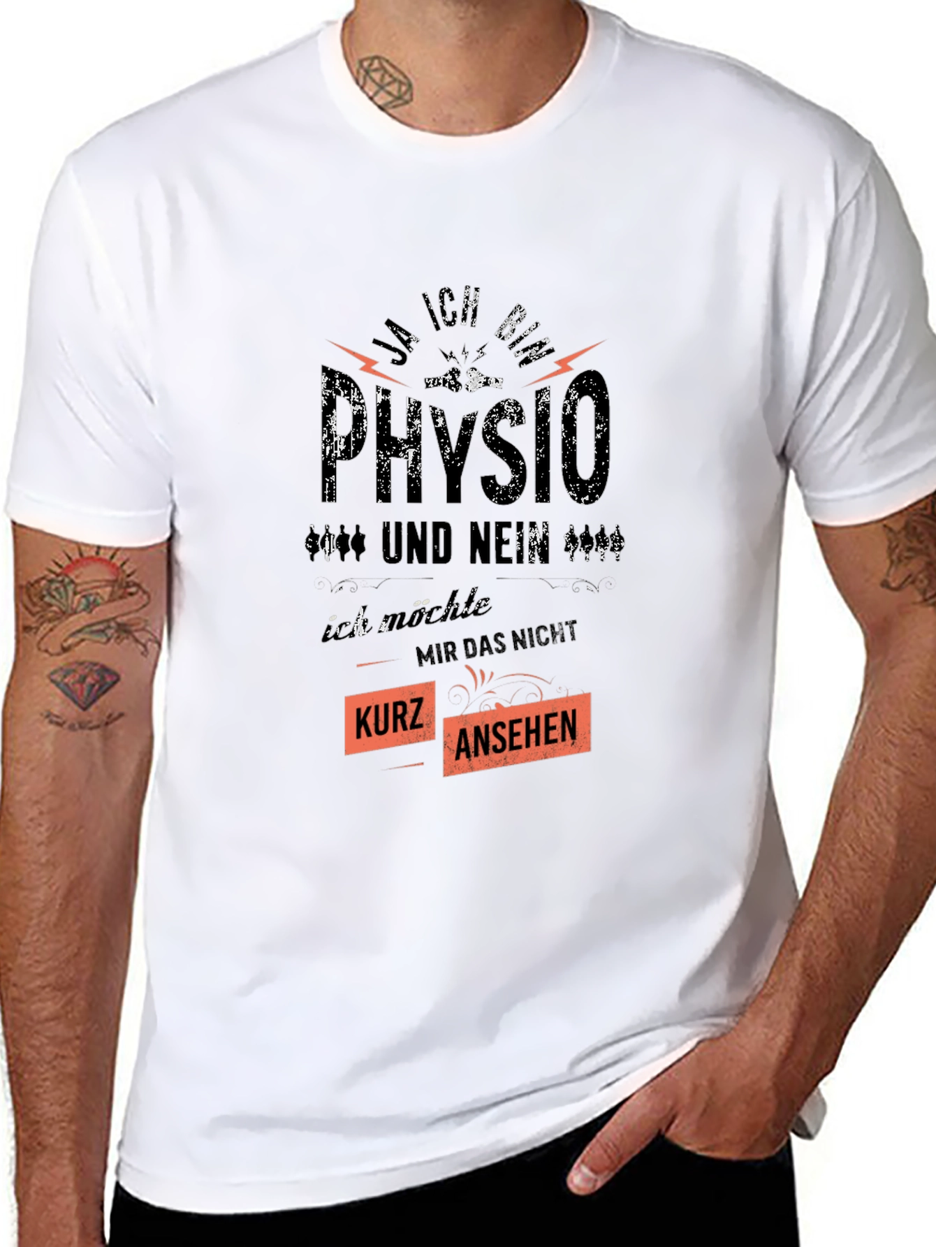 Funny Physio T-Shirt - Kurz Ansehen Design