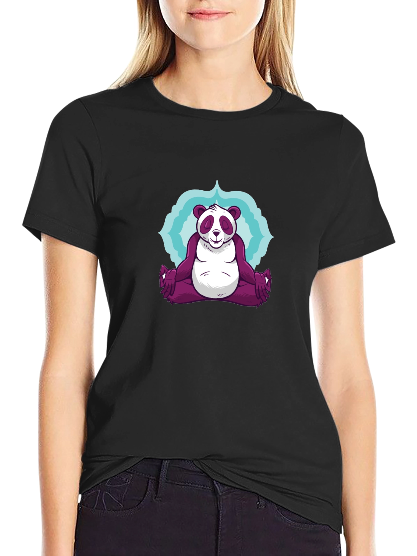 Zen Panda T-Shirt - Meditating Comfort