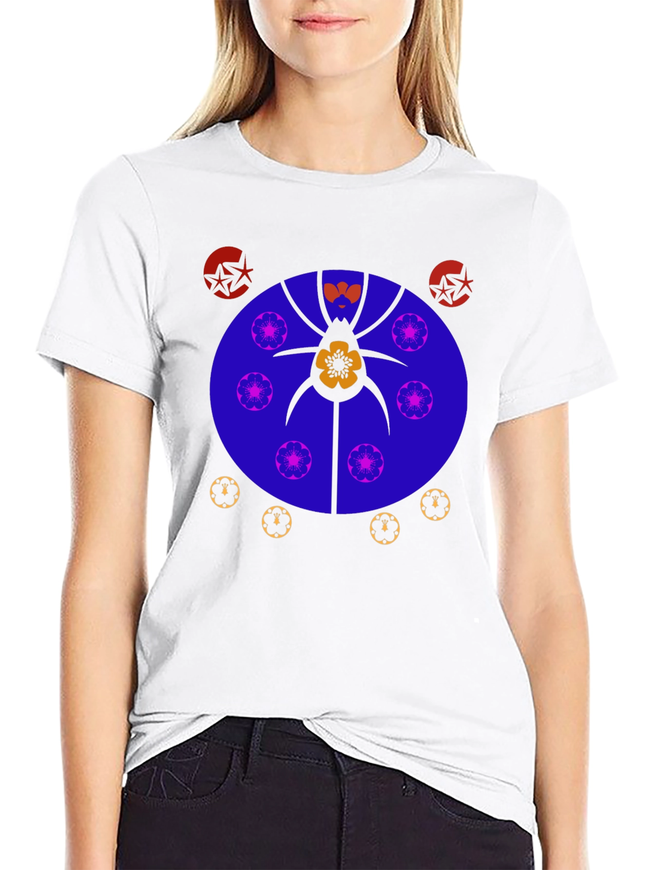 Abstract Graphic Print Tee - Unique Design