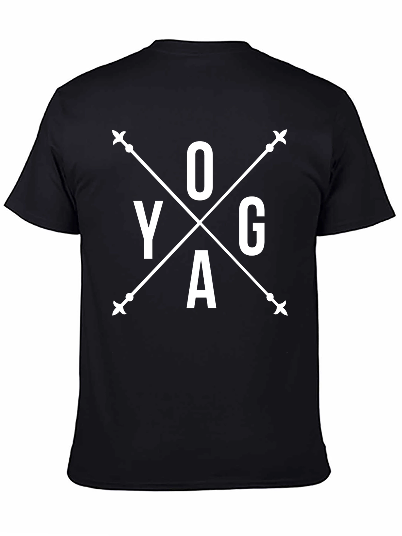 Yoga Graphic Tee - Unisex Black Cotton Blend