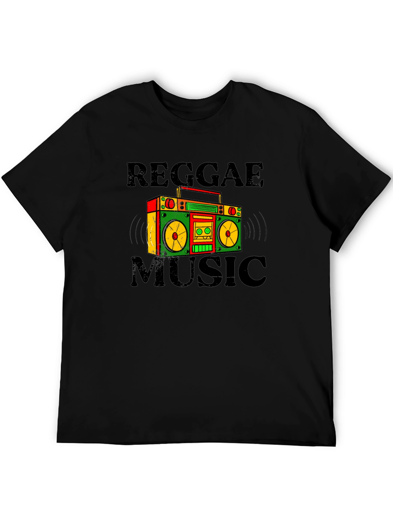 Reggae Music Boombox Graphic T-Shirt