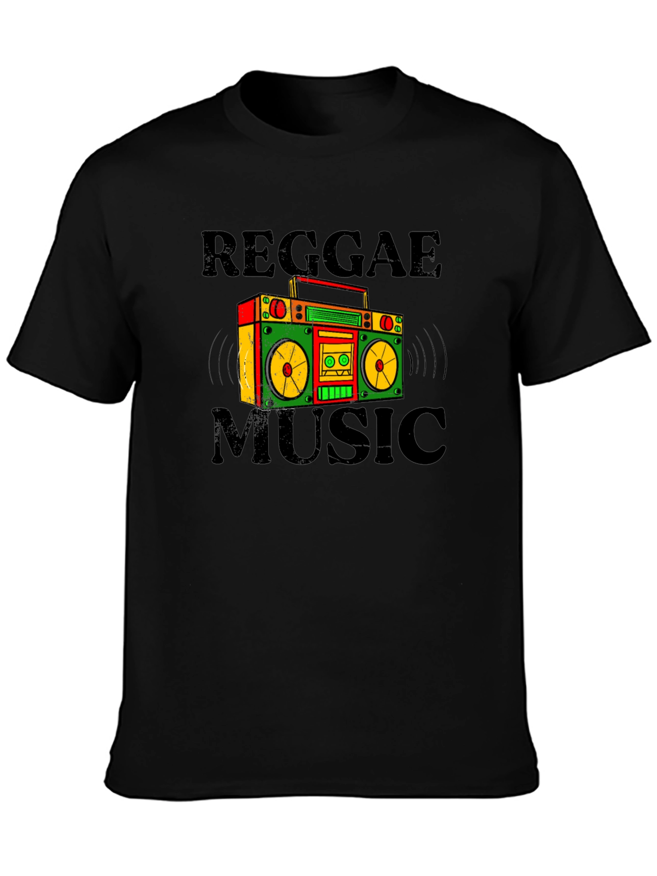 Reggae Music Boombox Graphic T-Shirt