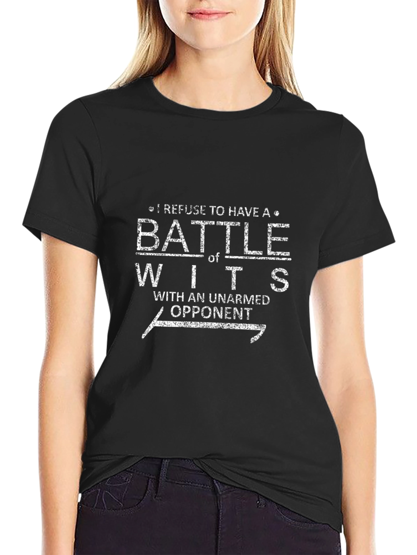 Funny Battle of Wits Graphic Tee