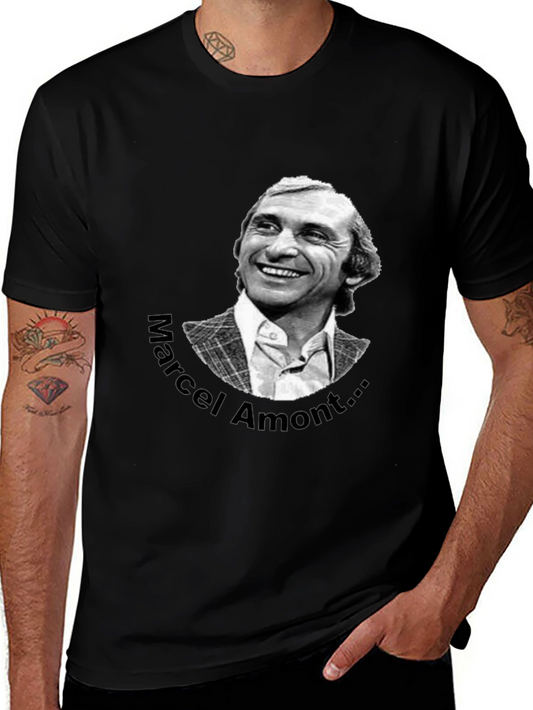 Marcel Amont Graphic Tee - Black Cotton T-Shirt