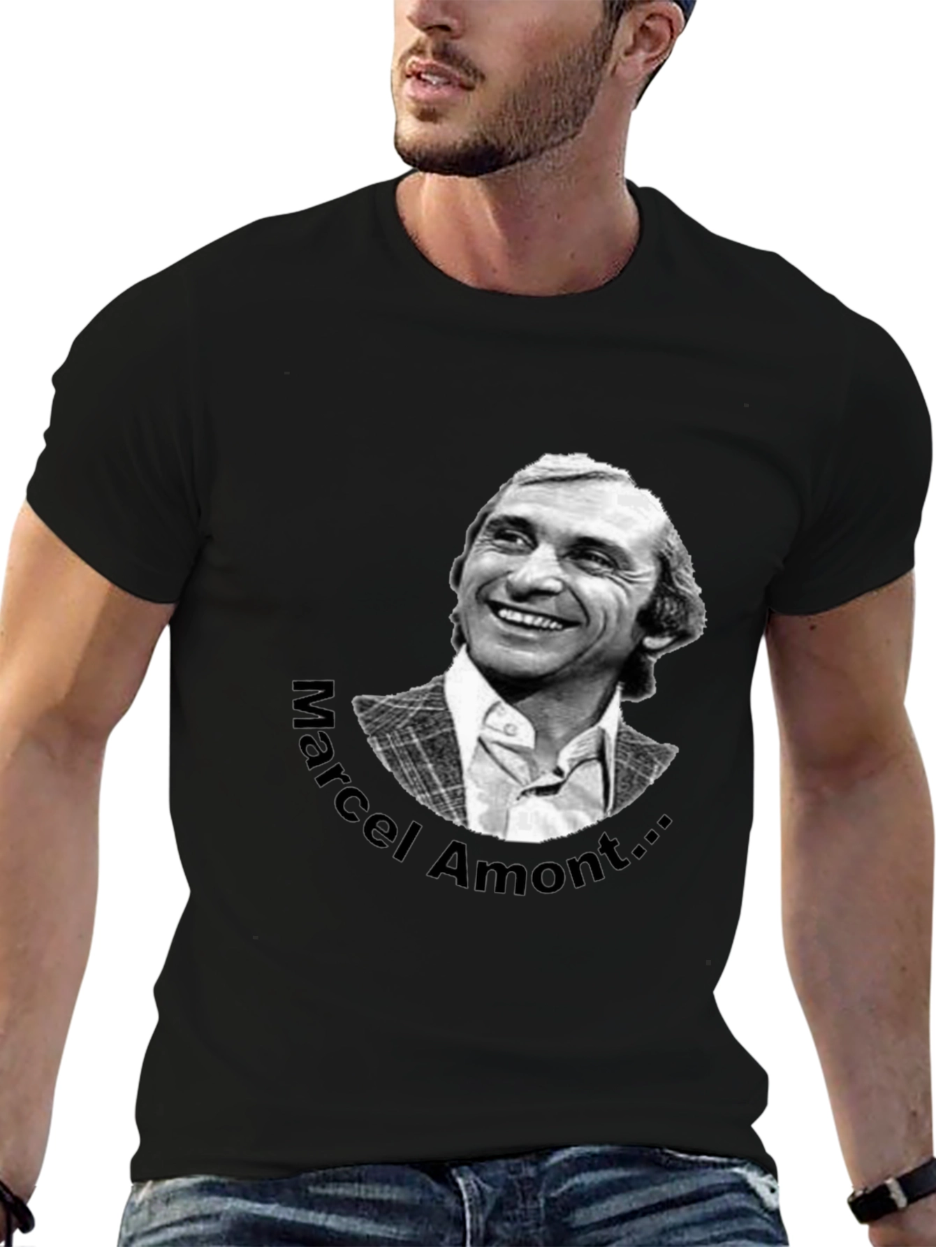 Marcel Amont Graphic Tee - Black Cotton T-Shirt