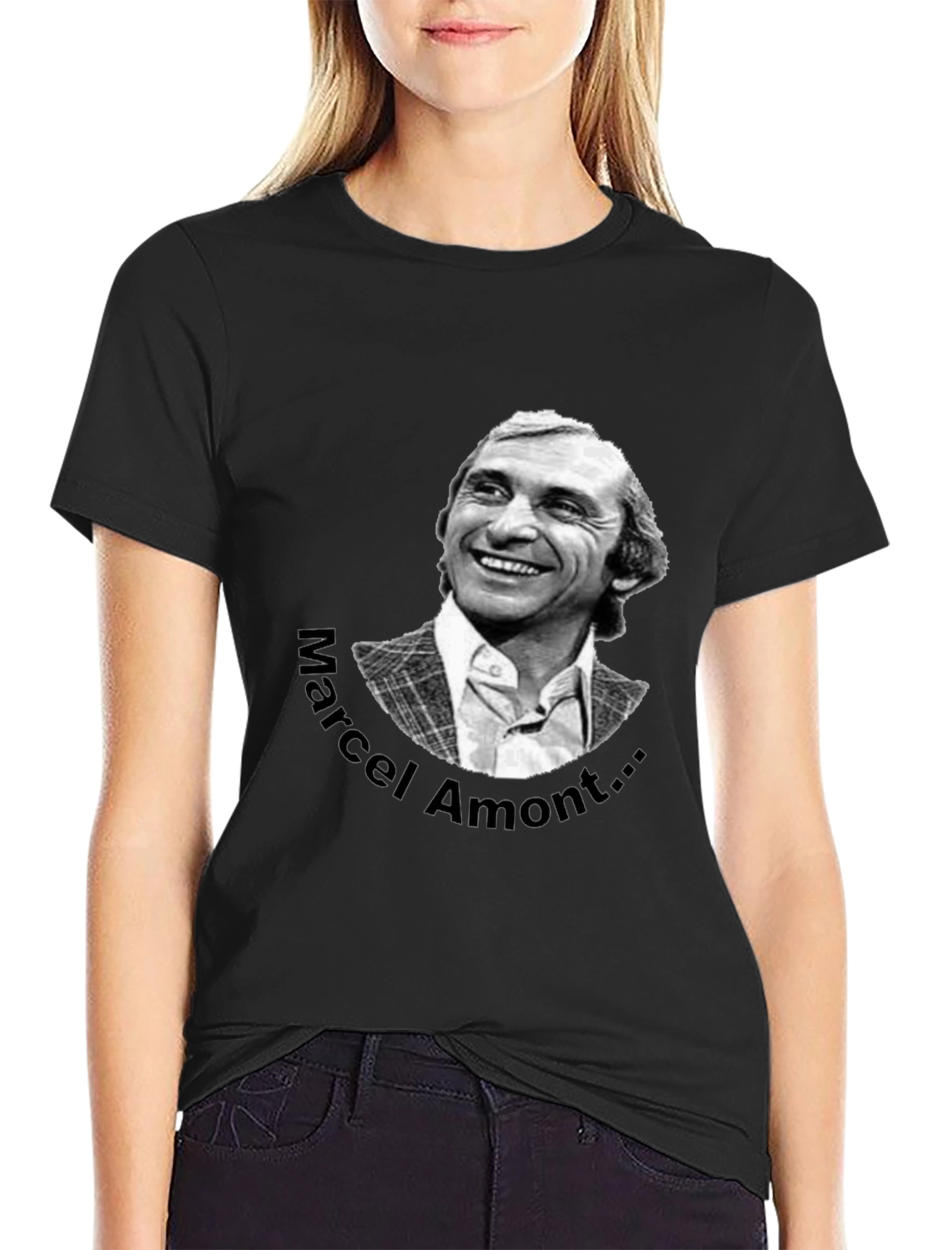 Marcel Amont Graphic Tee - Black Cotton T-Shirt