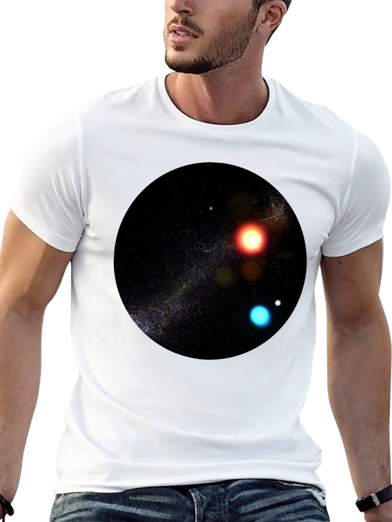 Galaxy Sphere Graphic Tee - Black