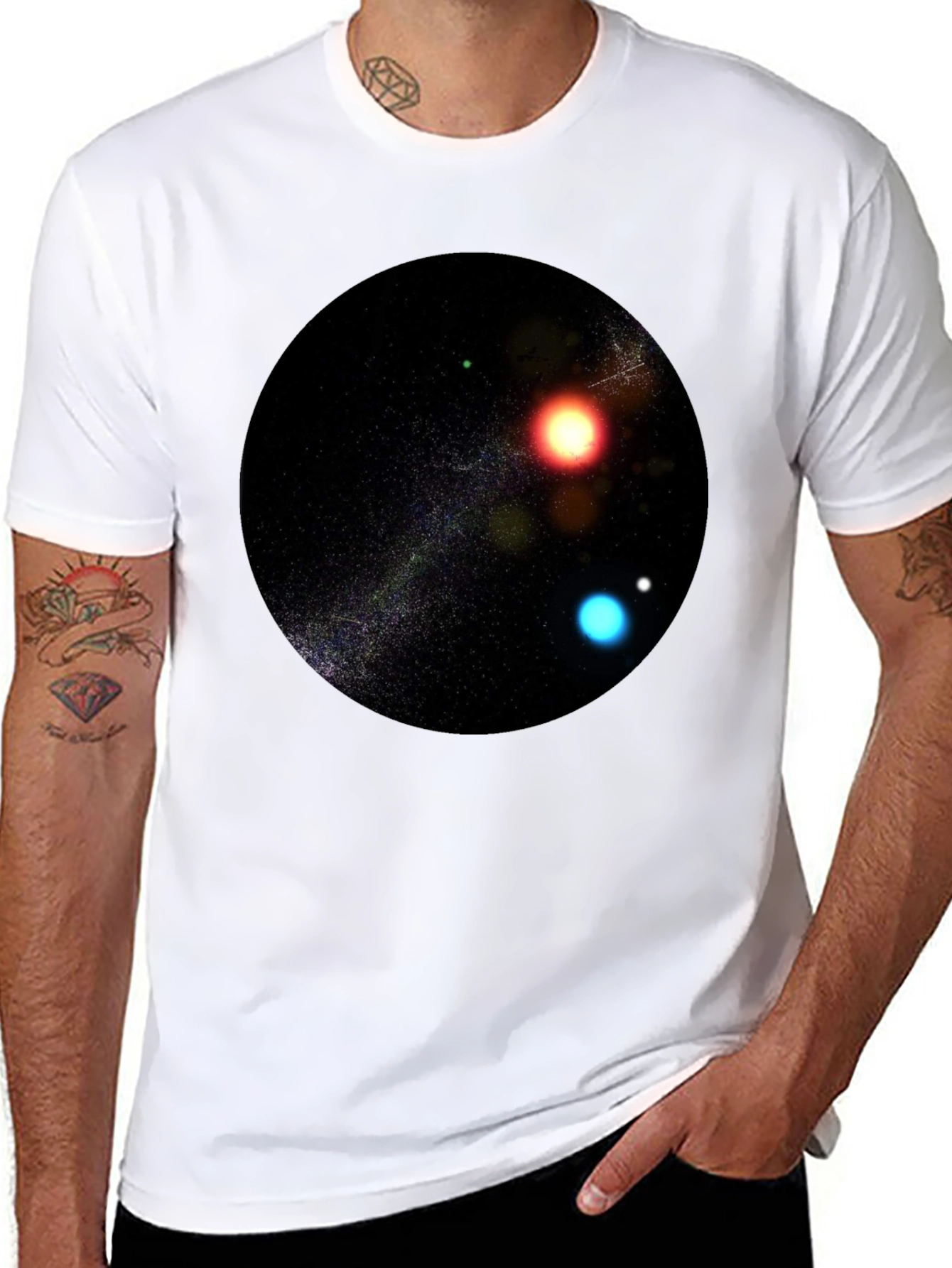 Galaxy Sphere Graphic Tee - Black