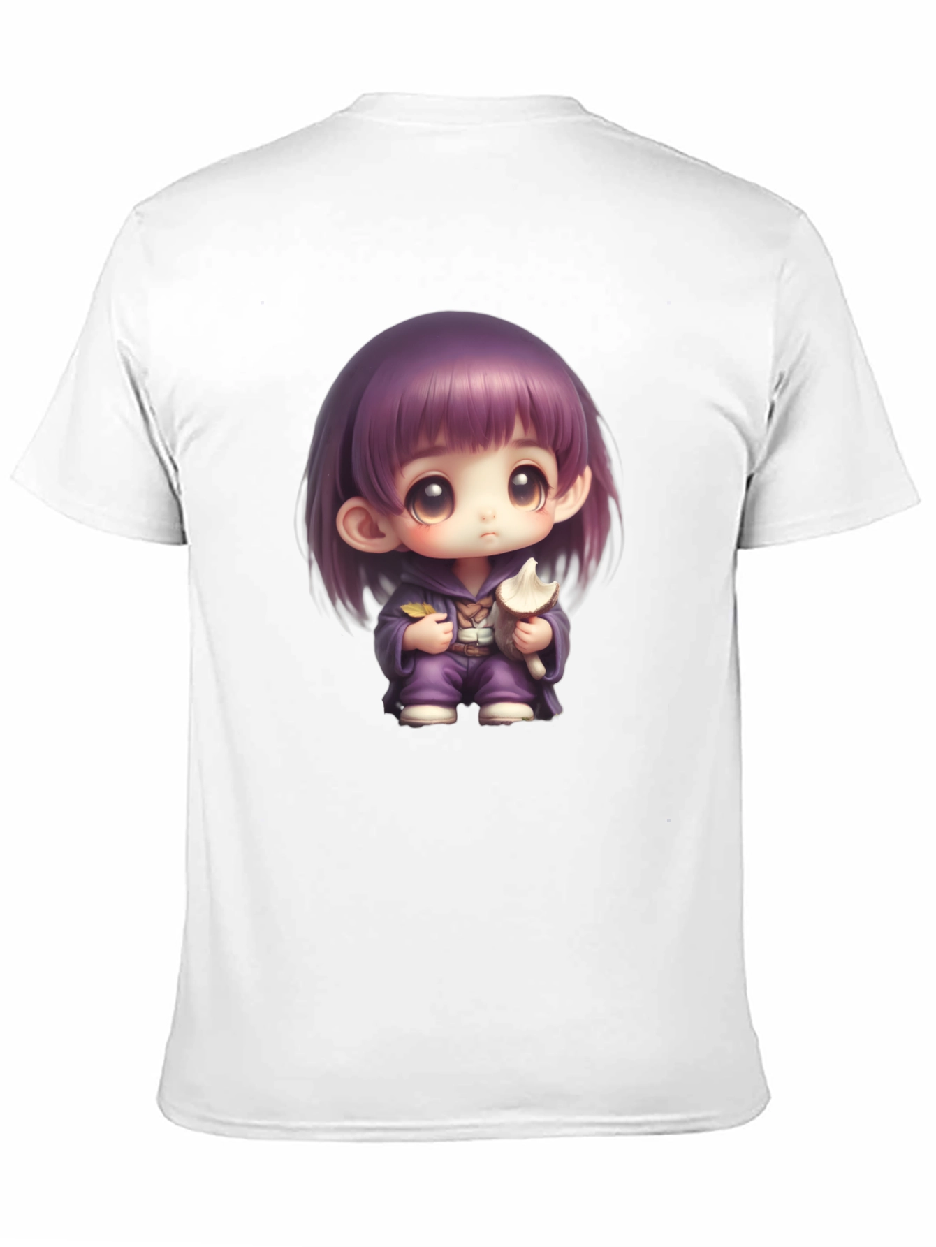 Anime Girl Graphic T-Shirt - Black