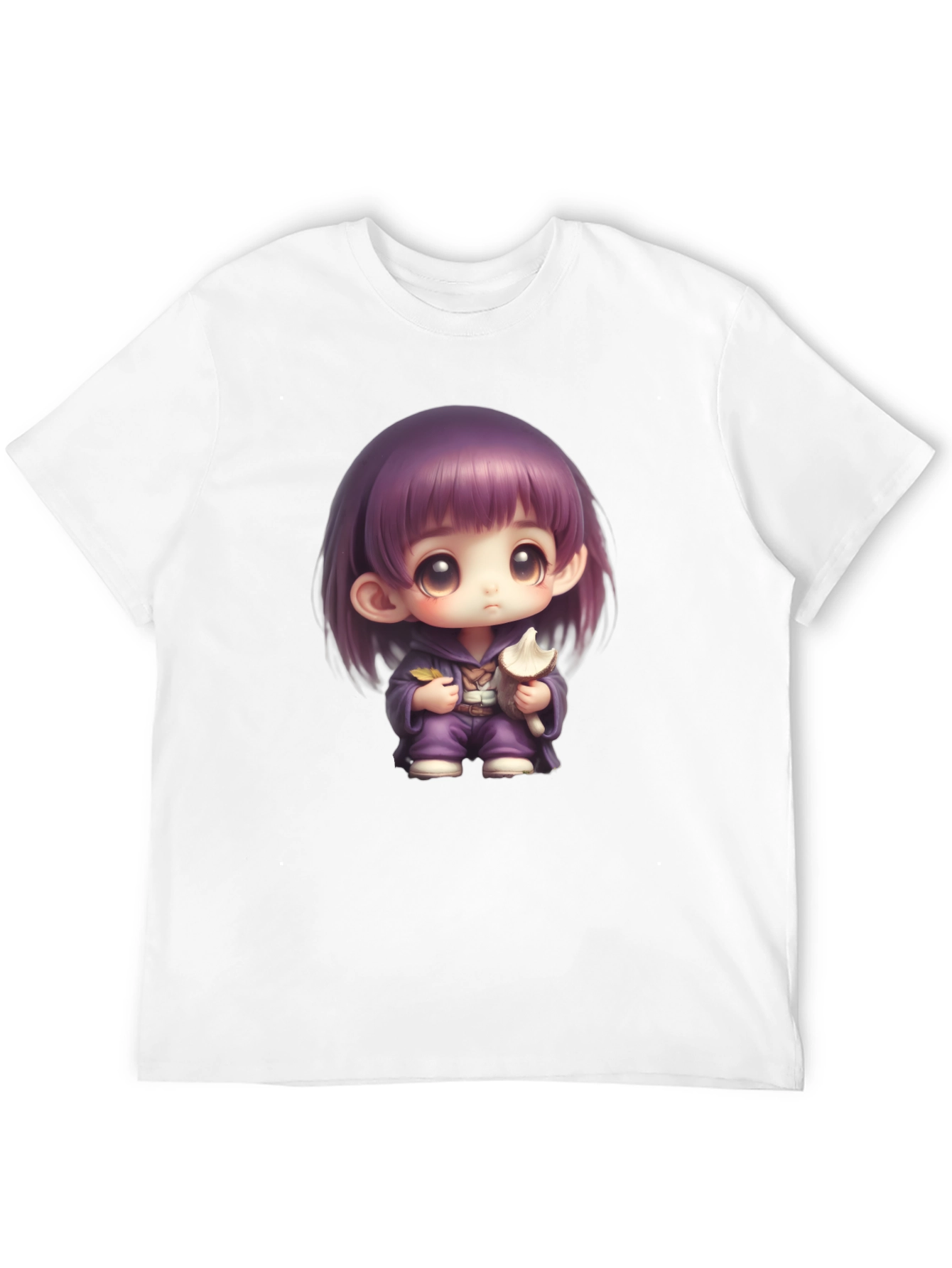 Anime Girl Graphic T-Shirt - Black