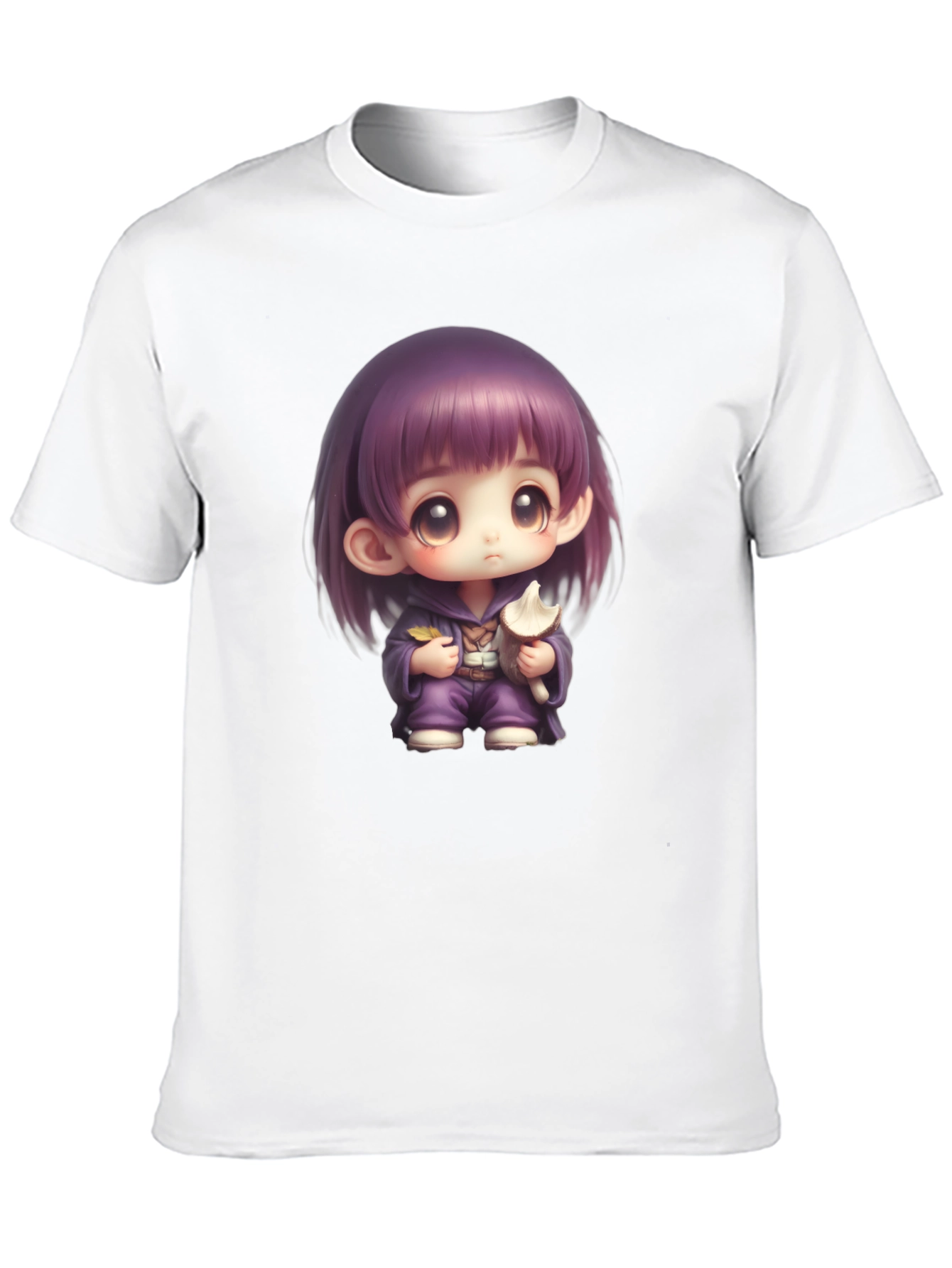 Anime Girl Graphic T-Shirt - Black