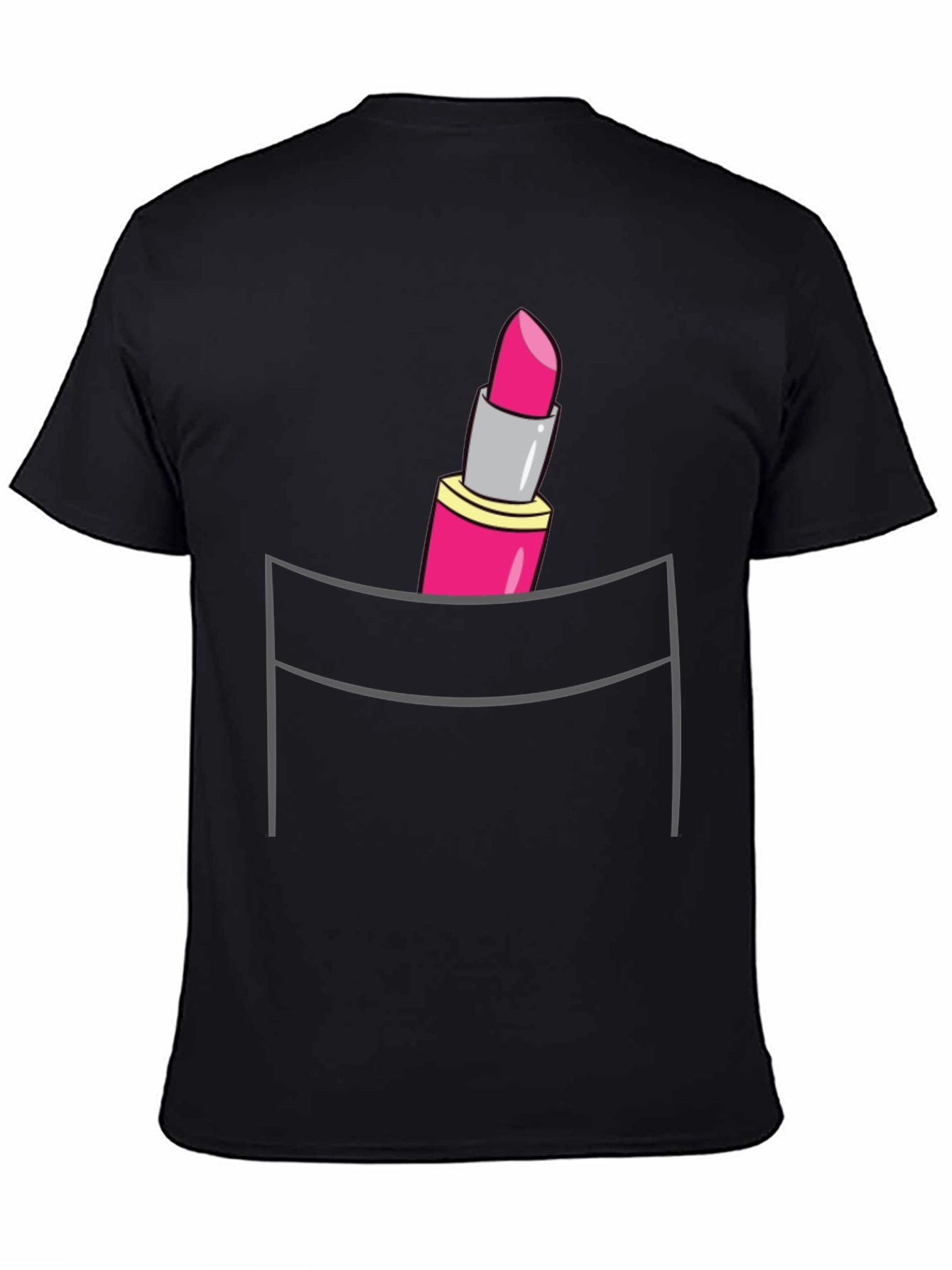 Lipstick Pocket T-Shirt - Trendy Graphic Tee