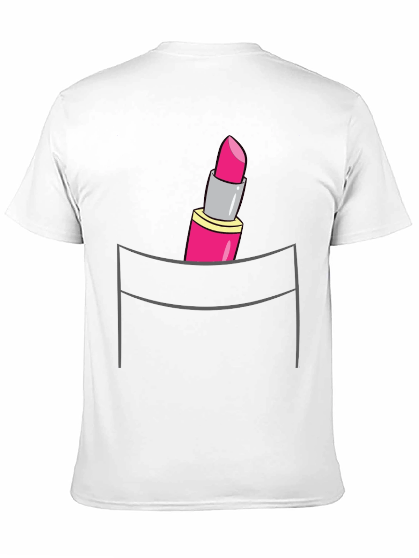 Lipstick Pocket T-Shirt - Trendy Graphic Tee