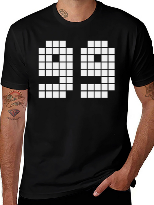 Pixel 99 Graphic T-Shirt - Black Cotton Tee