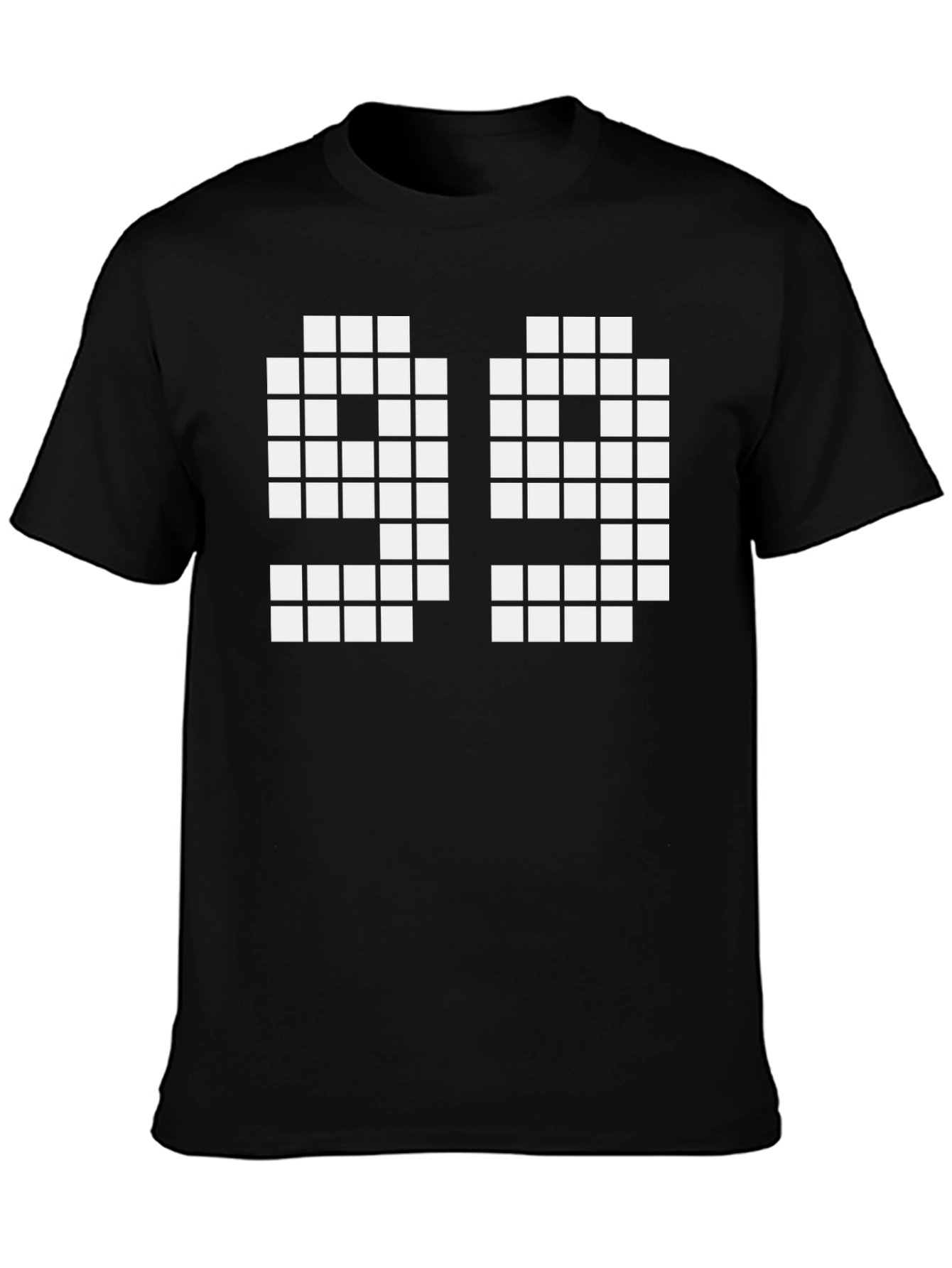Pixel 99 Graphic T-Shirt - Black Cotton Tee