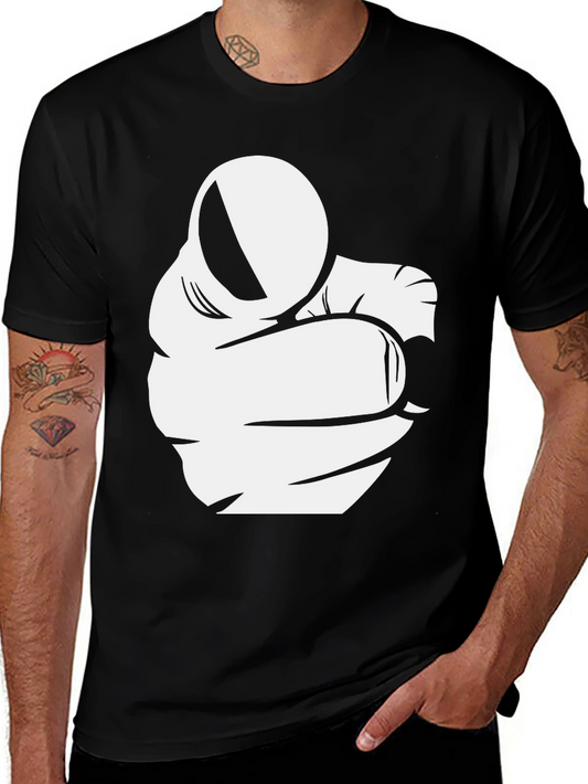 Pointing Finger Graphic Black T-Shirt