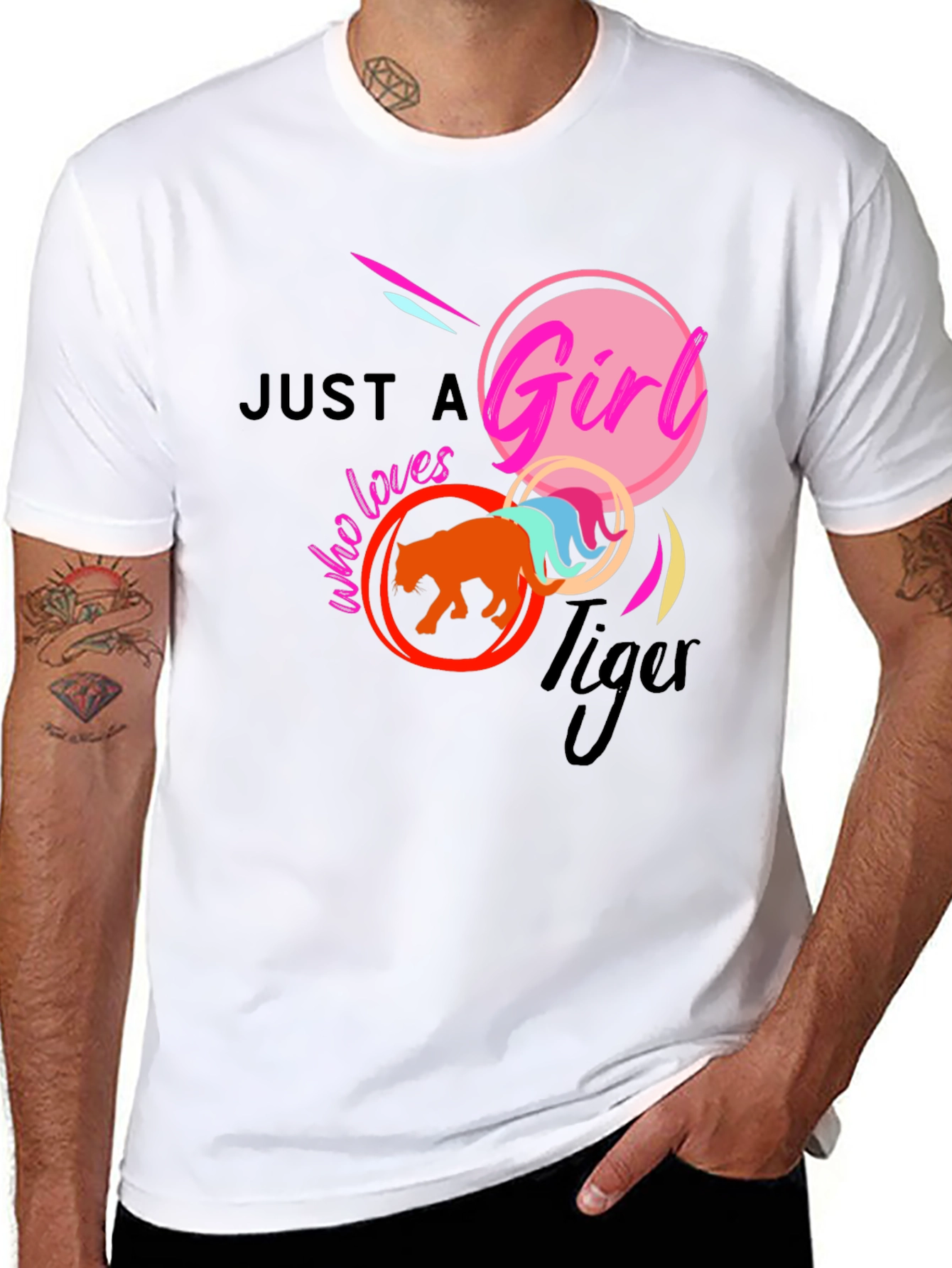 Just A Girl Who Loves Tigers Graphic T-Shirt