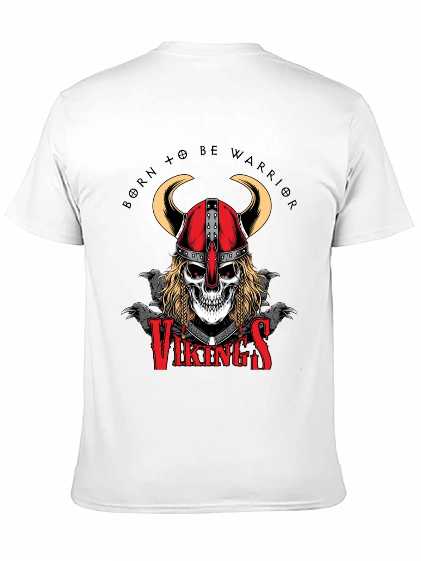 Viking Warrior Skull Graphic T-Shirt