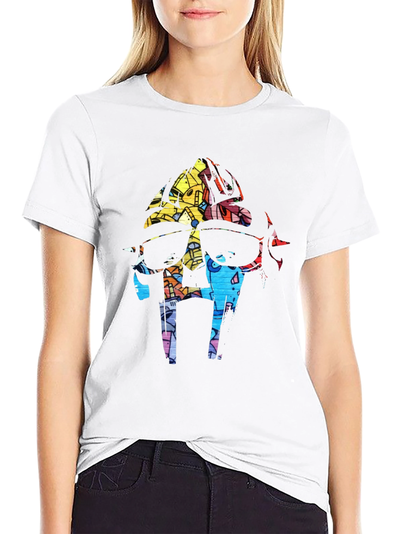 Abstract MF DOOM T-Shirt - Black Graphic Tee