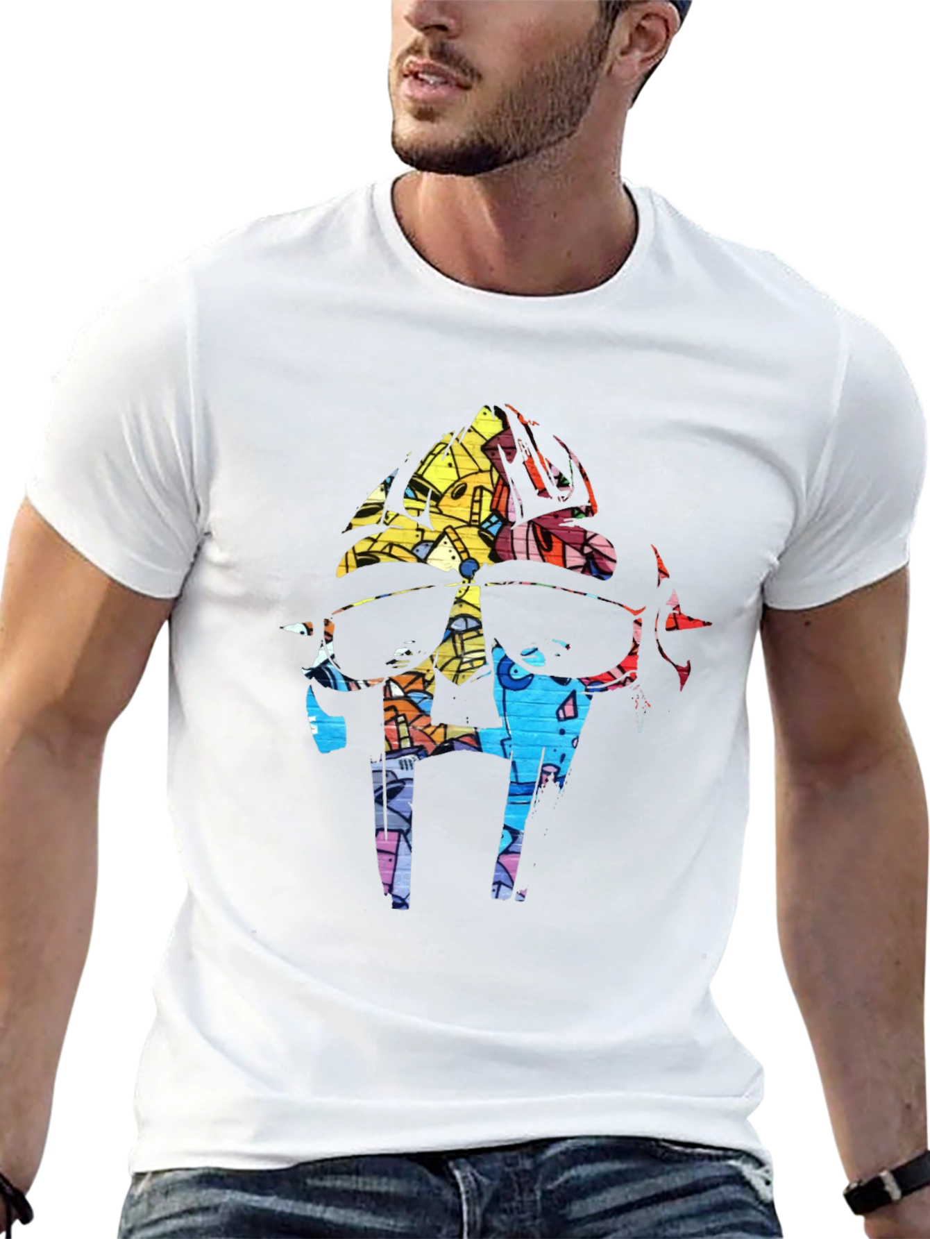 Abstract MF DOOM T-Shirt - Black Graphic Tee