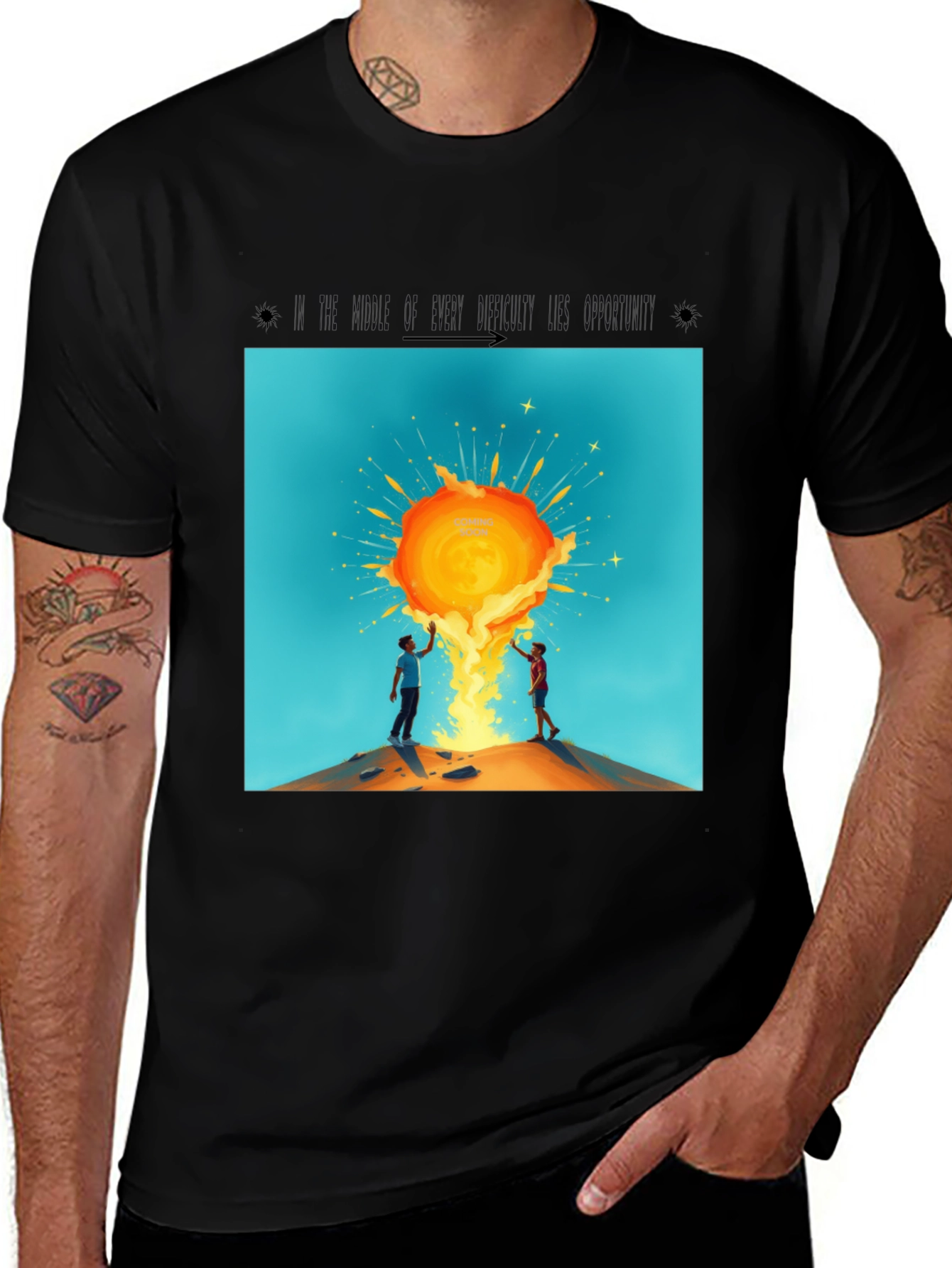 Sunburst Graphic Tee - Unisex Black T-Shirt