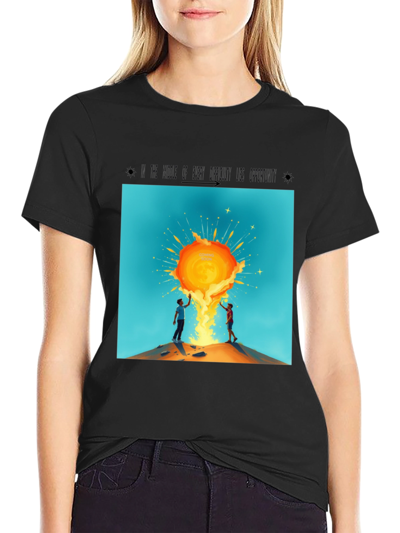 Sunburst Graphic Tee - Unisex Black T-Shirt