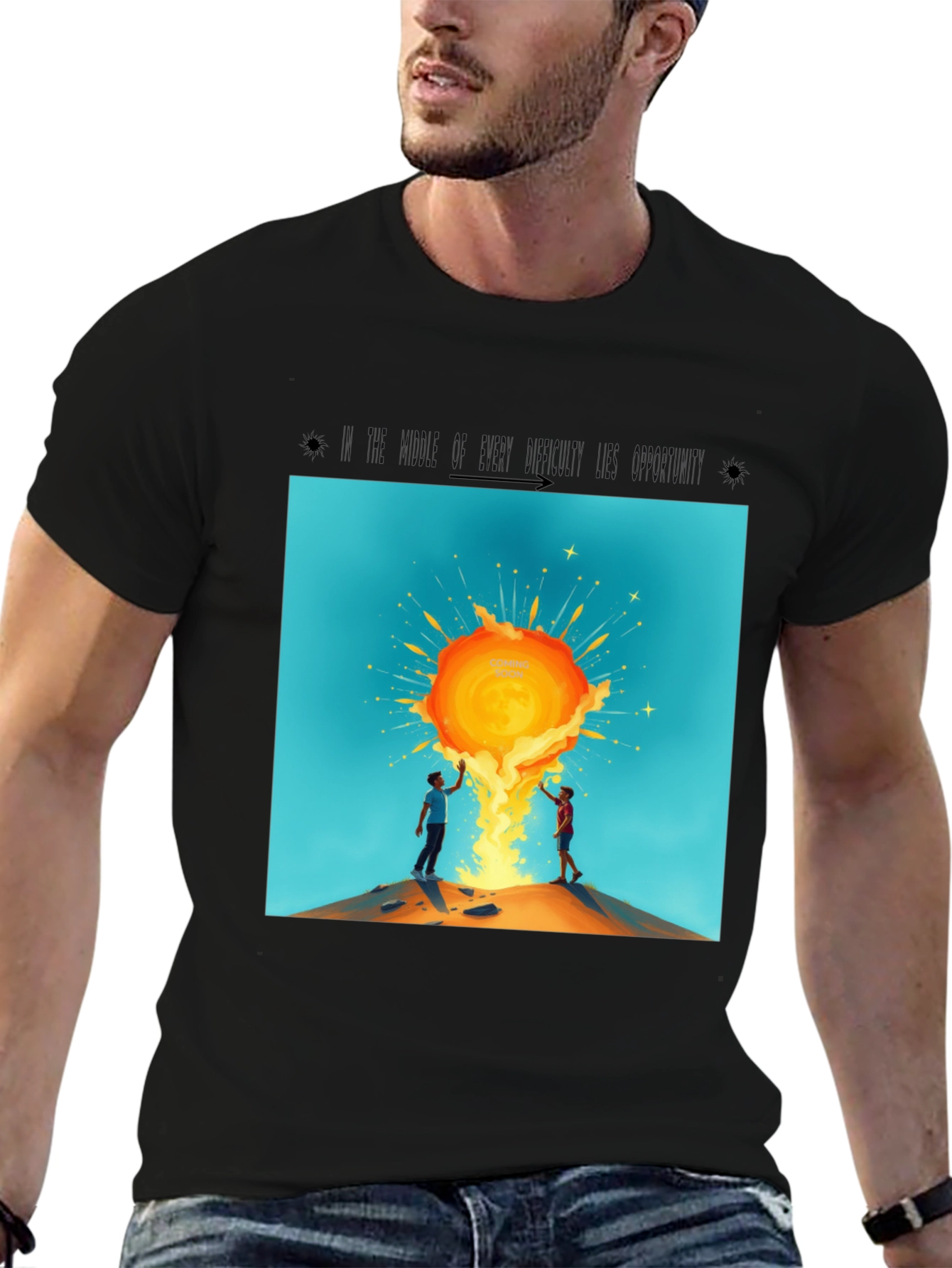 Sunburst Graphic Tee - Unisex Black T-Shirt