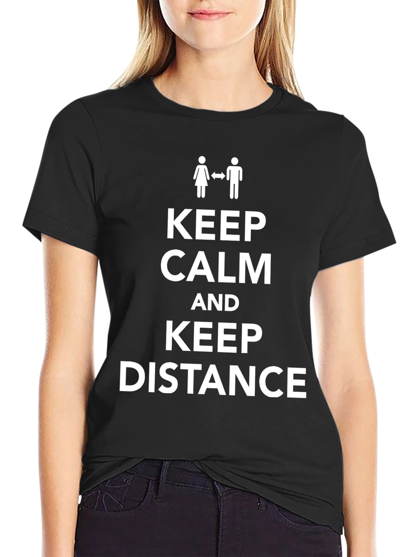 Keep Calm Distance T-Shirt - Social Distancing Tee