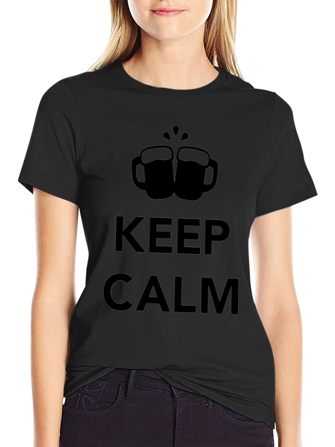 Keep Calm Toast T-Shirt - Black Graphic Tee