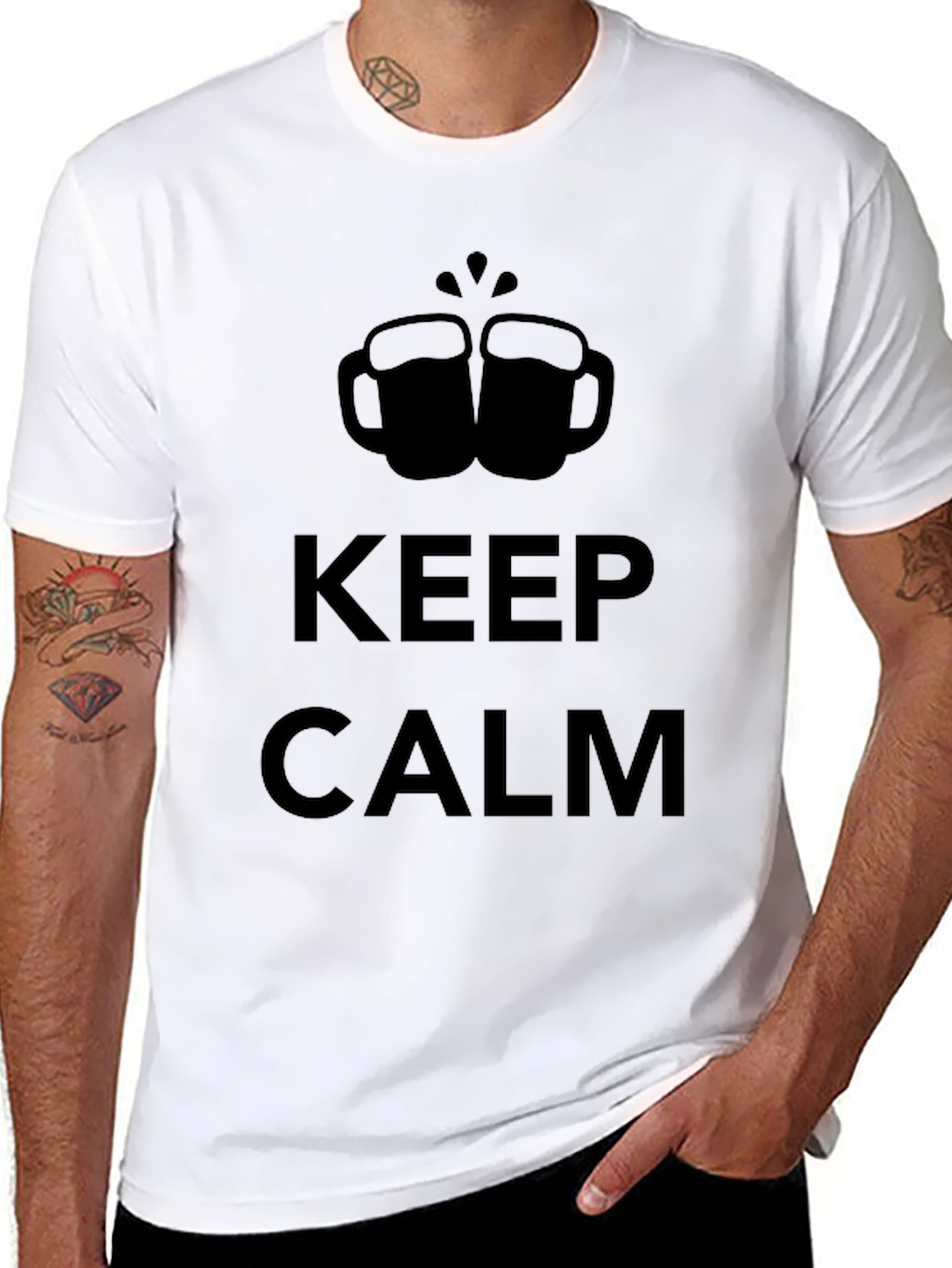 Keep Calm Toast T-Shirt - Black Graphic Tee