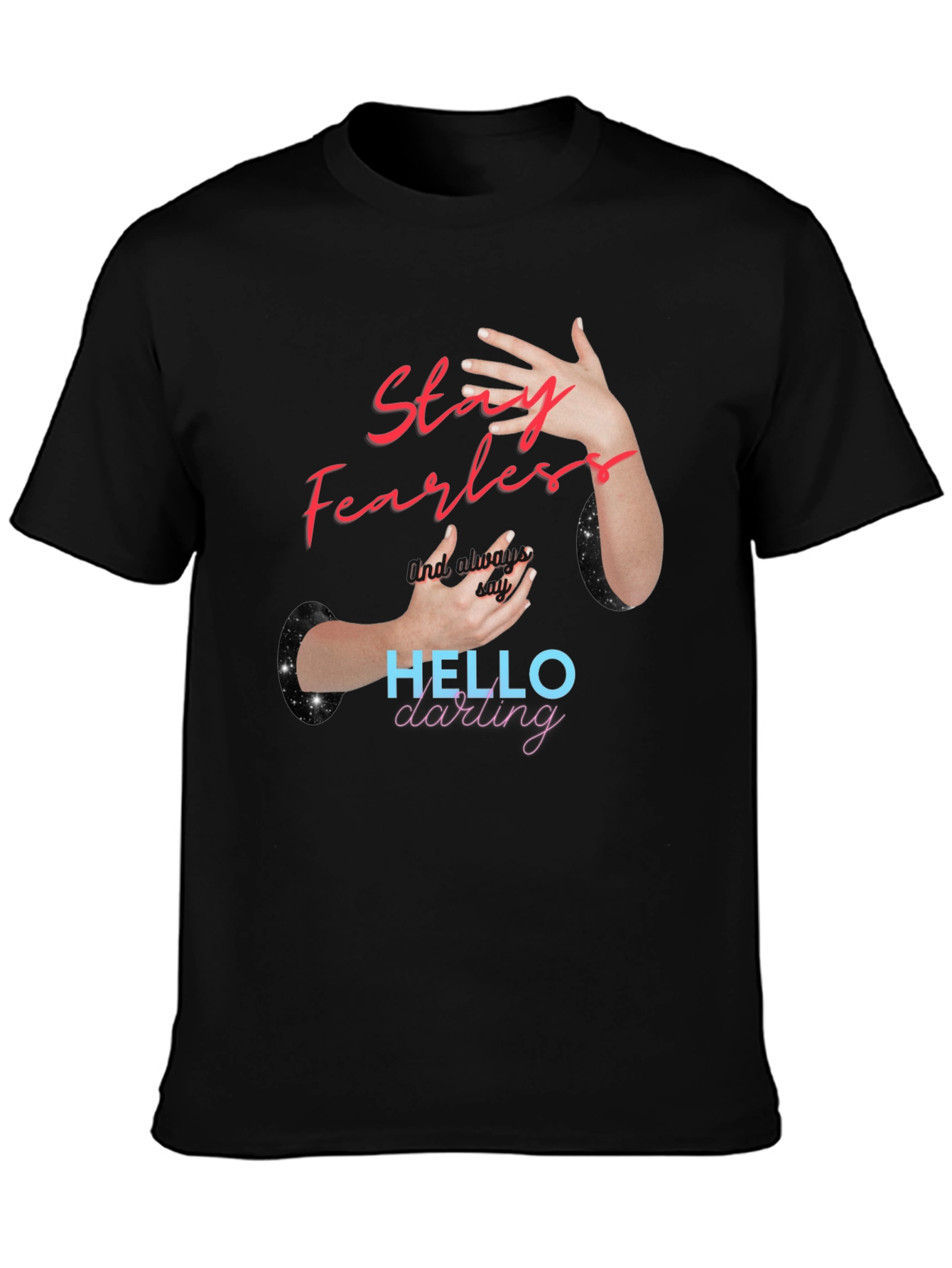 Stay Fearless Graphic Tee - Trendy Black T-Shirt