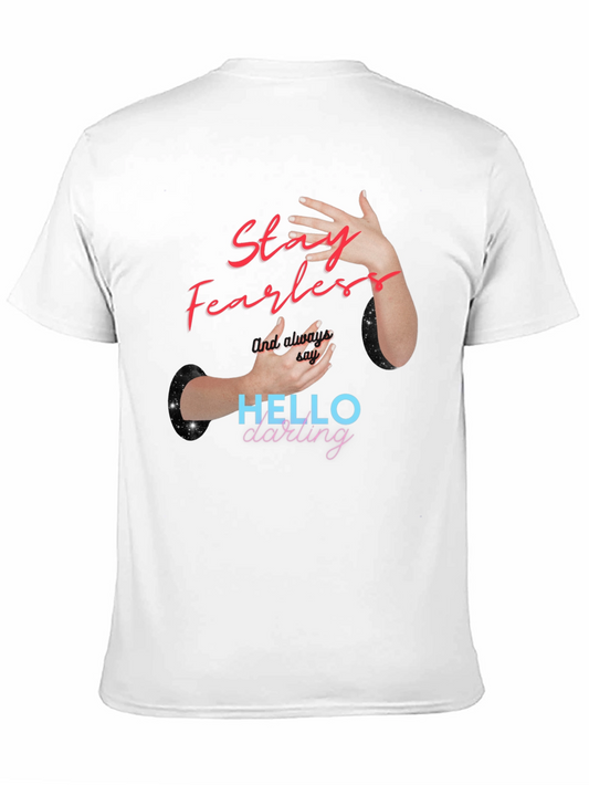 Stay Fearless Graphic Tee - Trendy Black T-Shirt