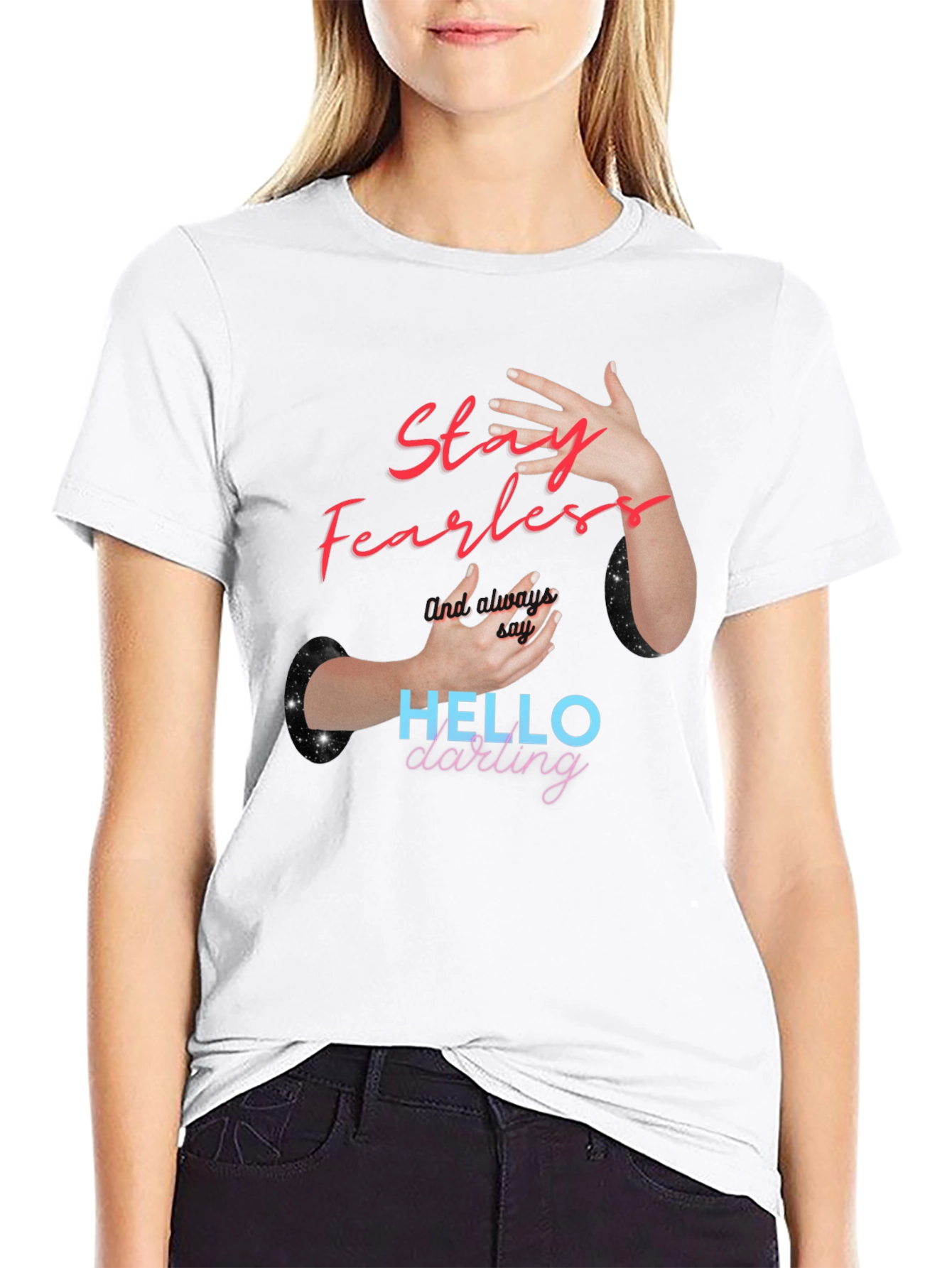 Stay Fearless Graphic Tee - Trendy Black T-Shirt