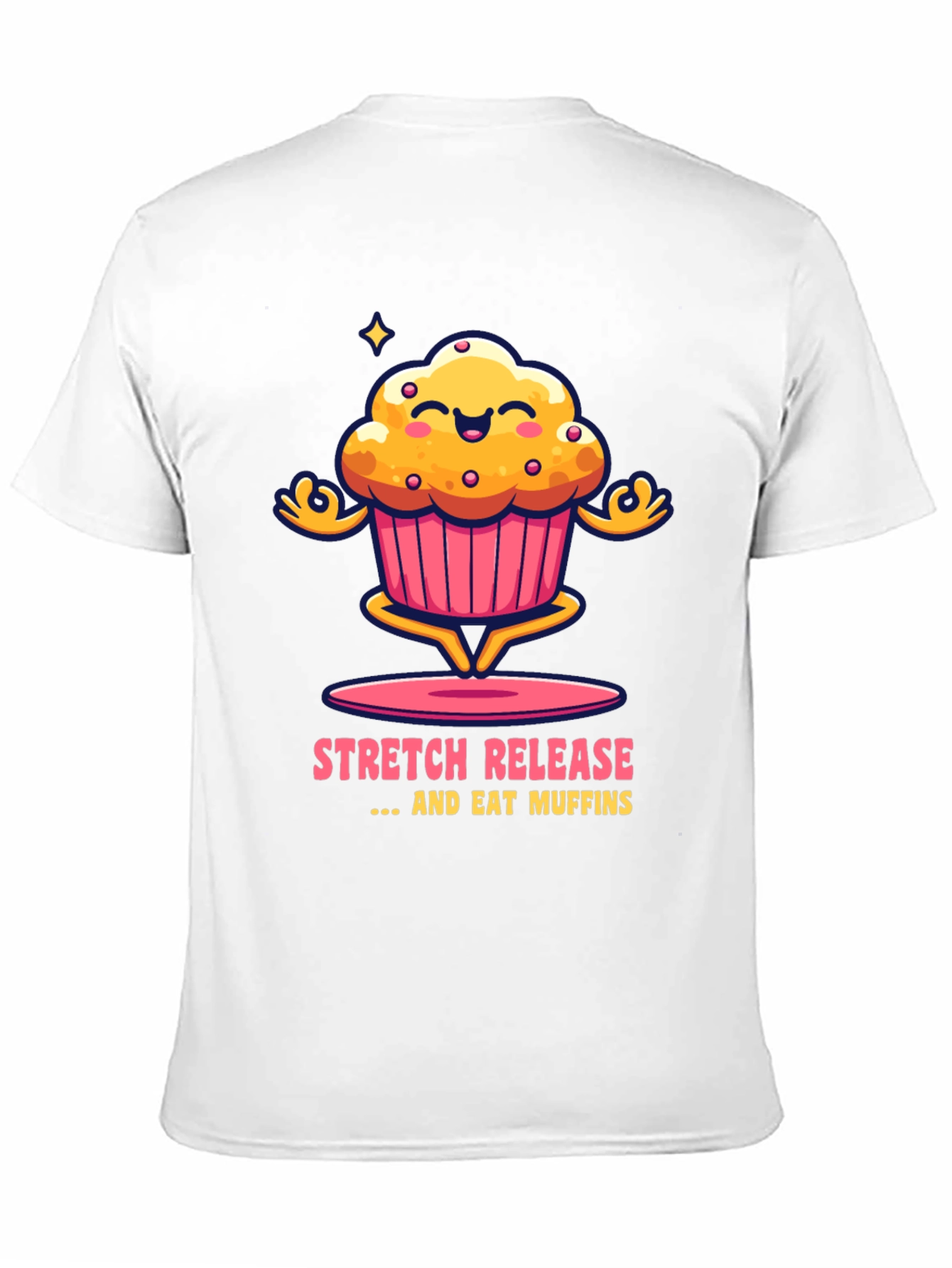 Stretch Release Eat Muffins Black Graphic Tee
