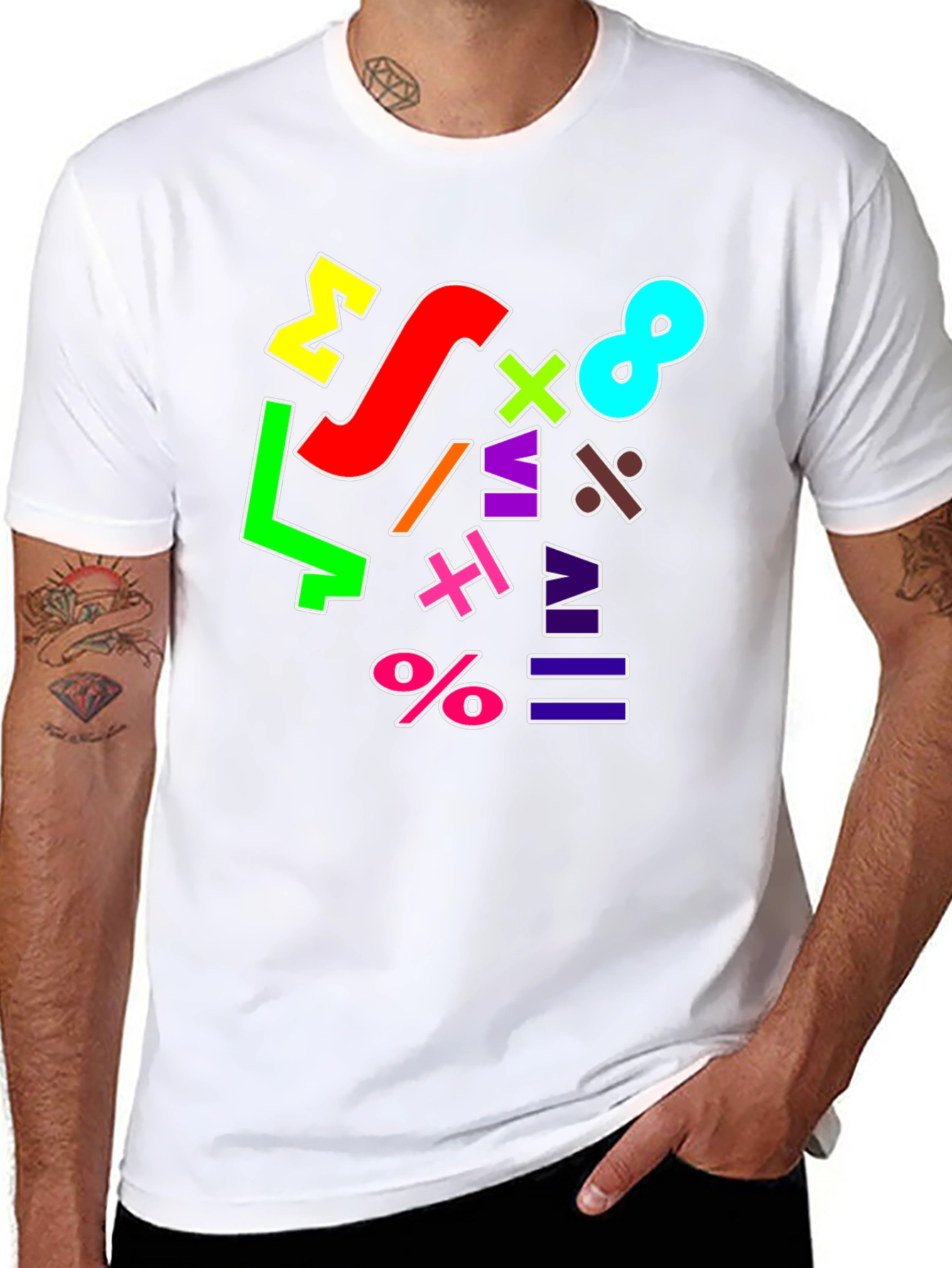 Colorful Math Symbols T-Shirt