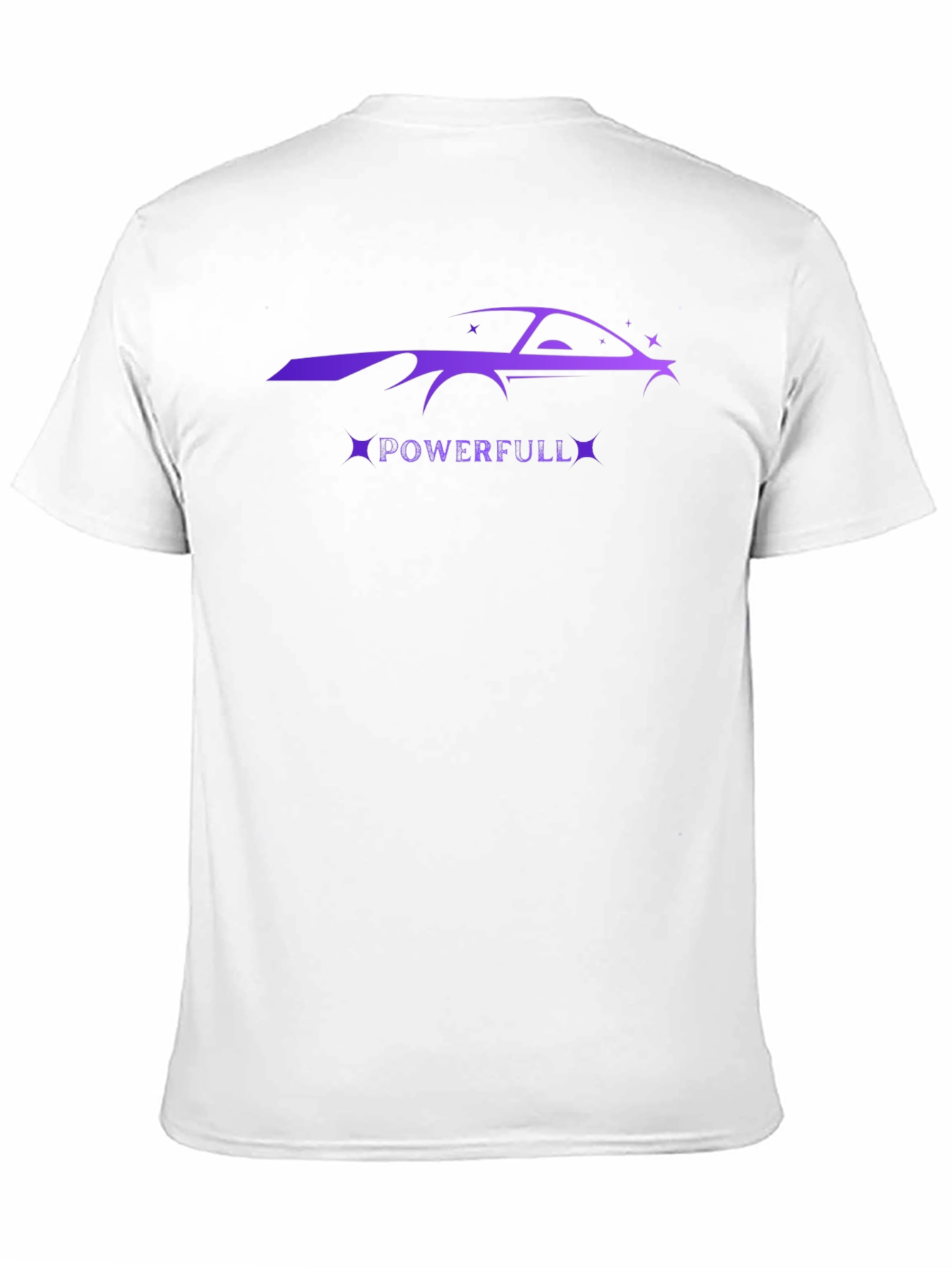 Powerful Car Graphic Tee - Black Cotton T-Shirt