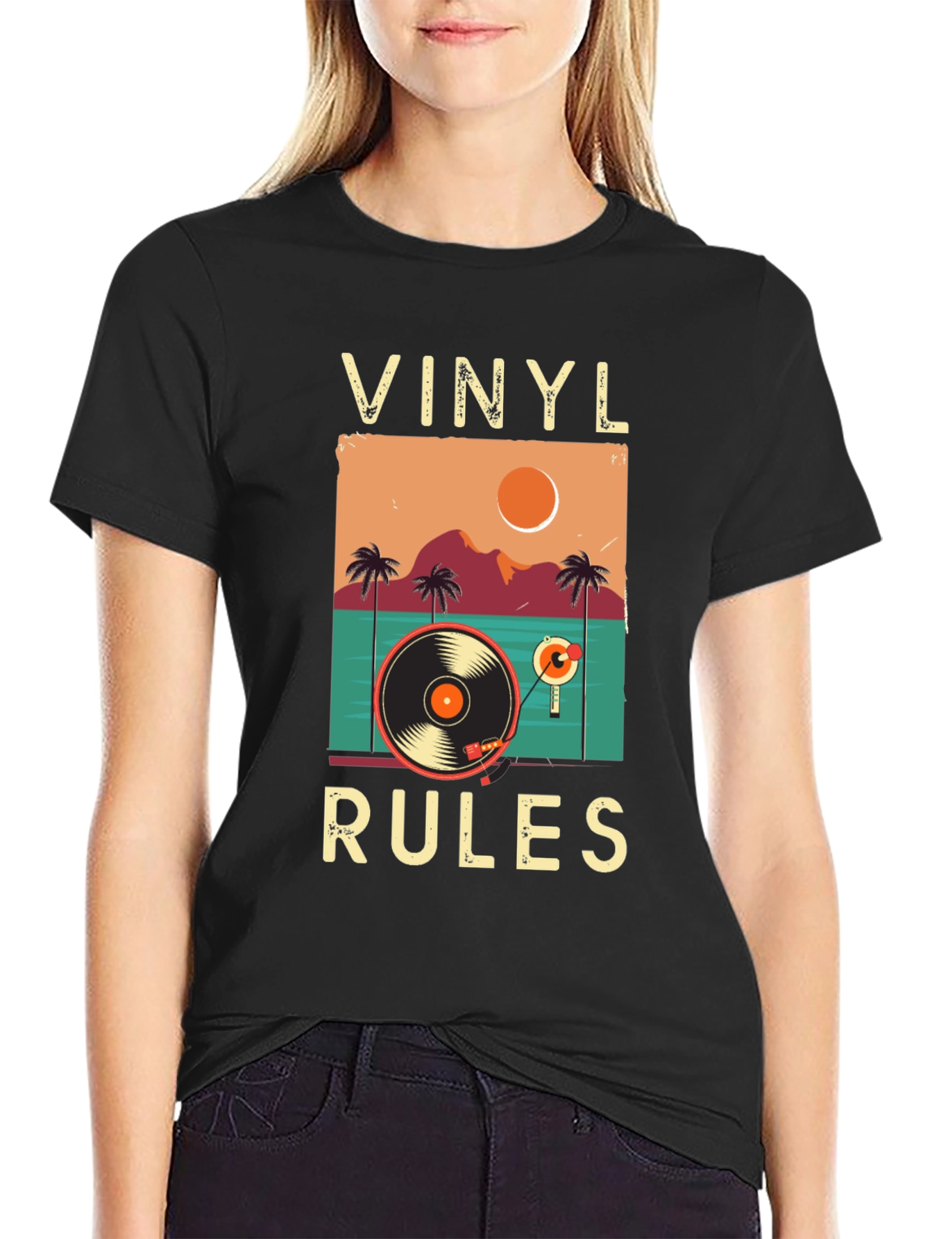 Vinyl Rules Graphic Tee - Retro Music Lover T-Shirt