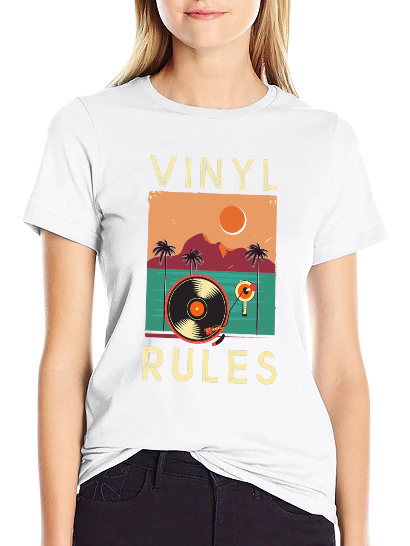 Vinyl Rules Graphic Tee - Retro Music Lover T-Shirt