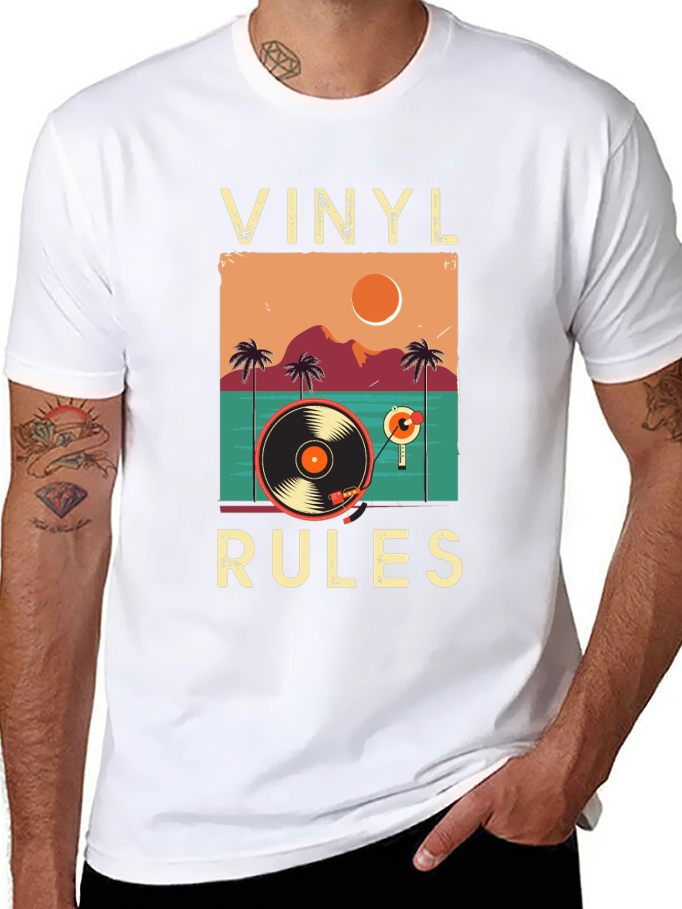Vinyl Rules Graphic Tee - Retro Music Lover T-Shirt