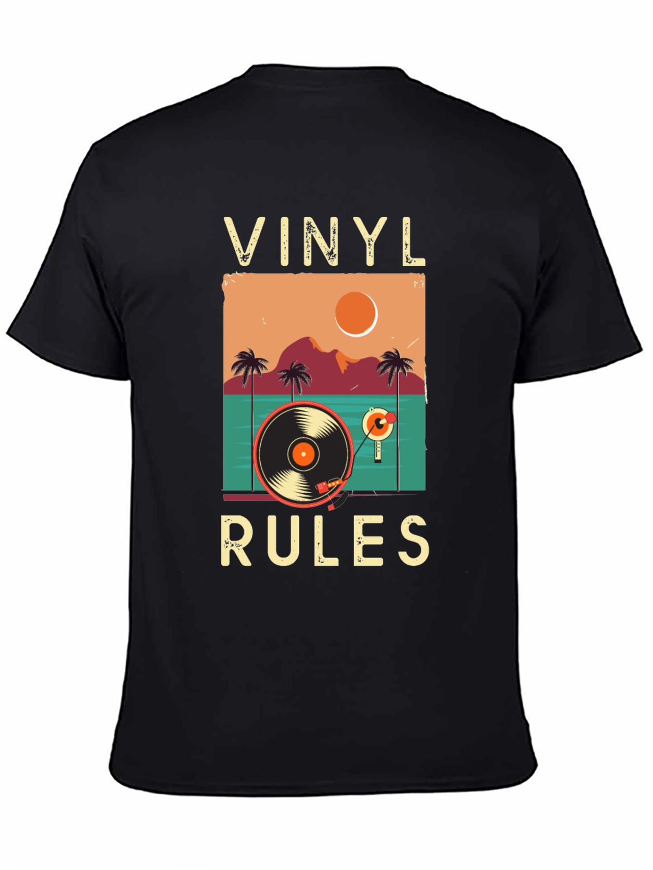 Vinyl Rules Graphic Tee - Retro Music Lover T-Shirt