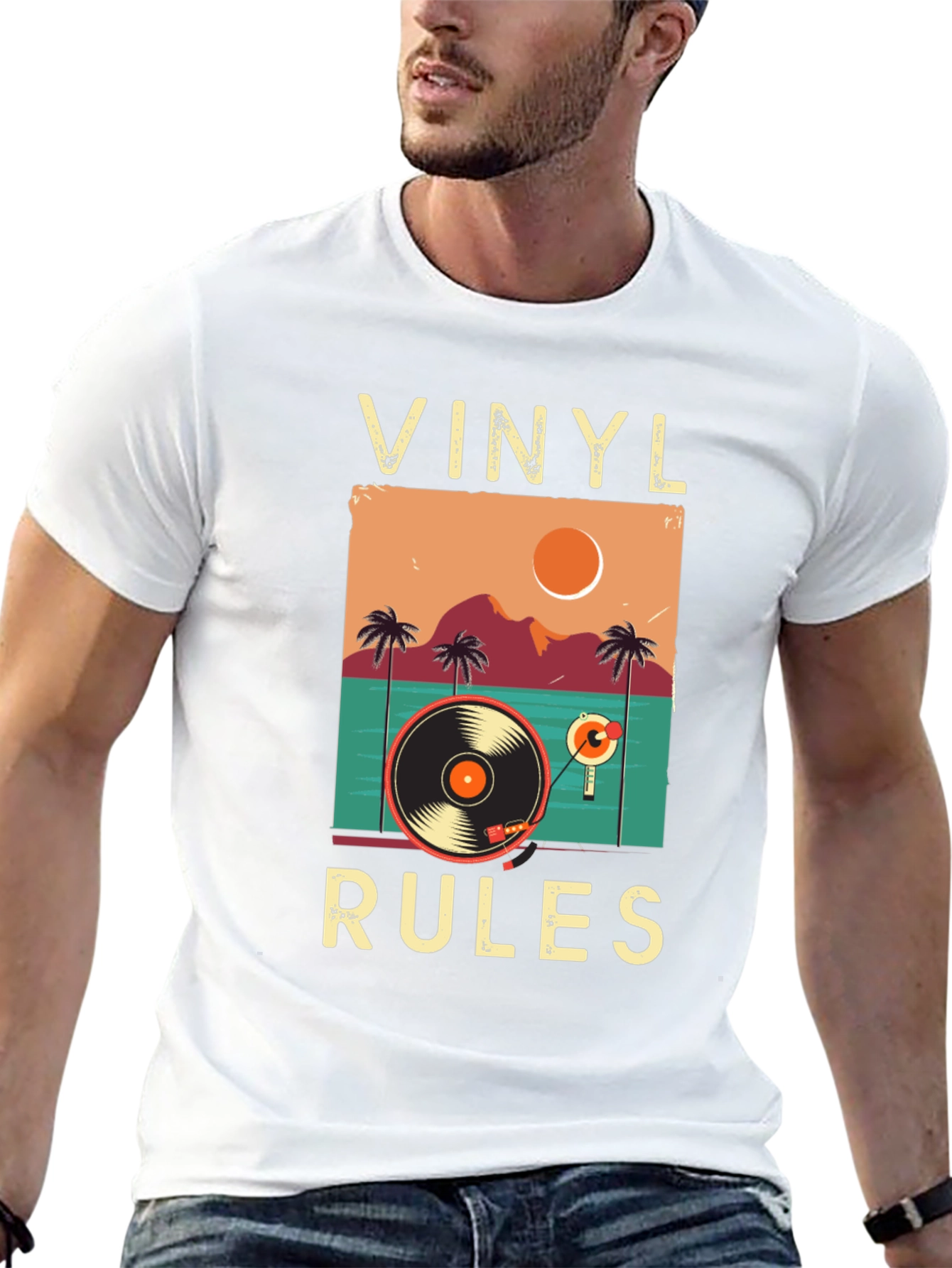 Vinyl Rules Graphic Tee - Retro Music Lover T-Shirt