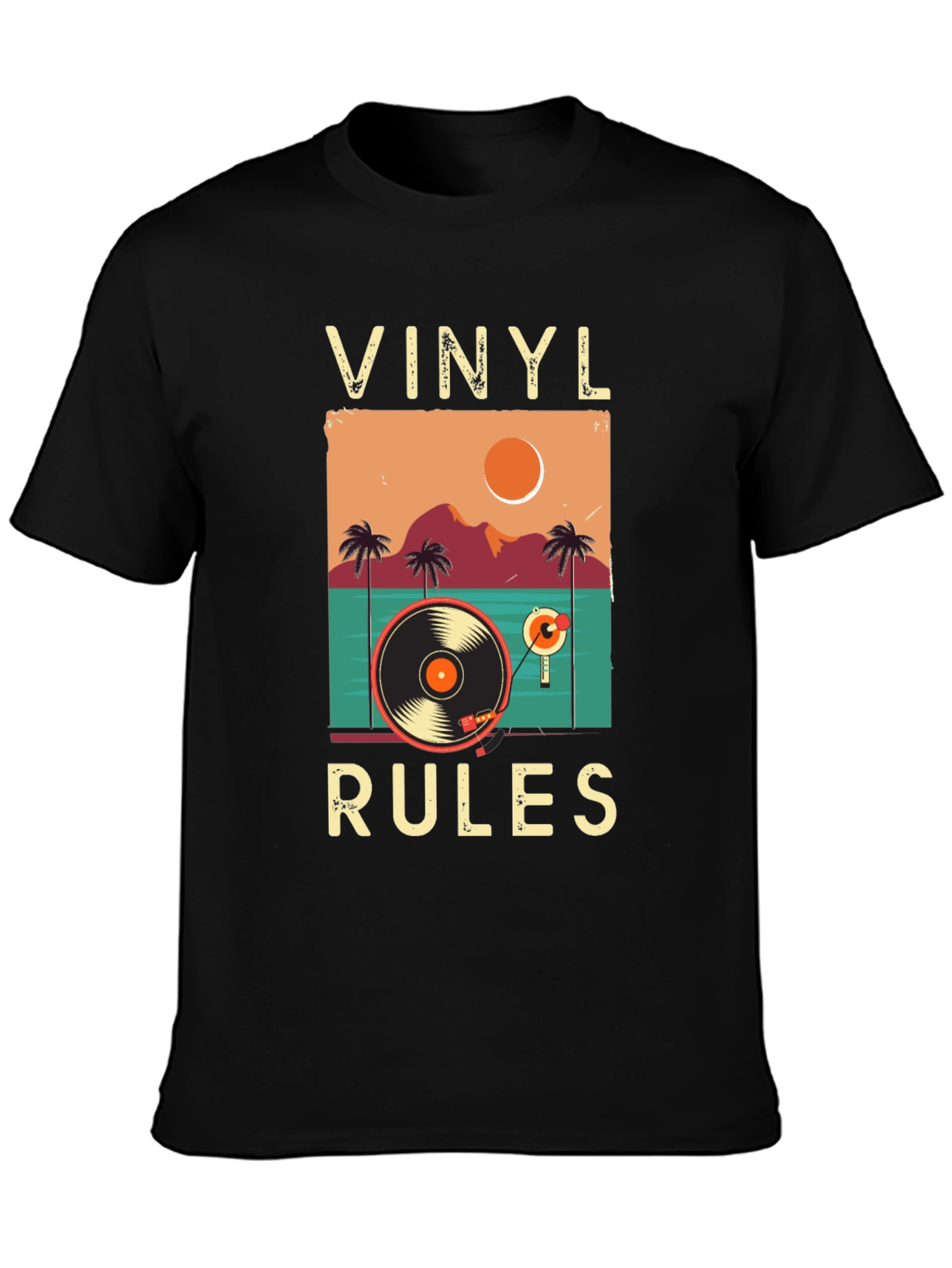 Vinyl Rules Graphic Tee - Retro Music Lover T-Shirt