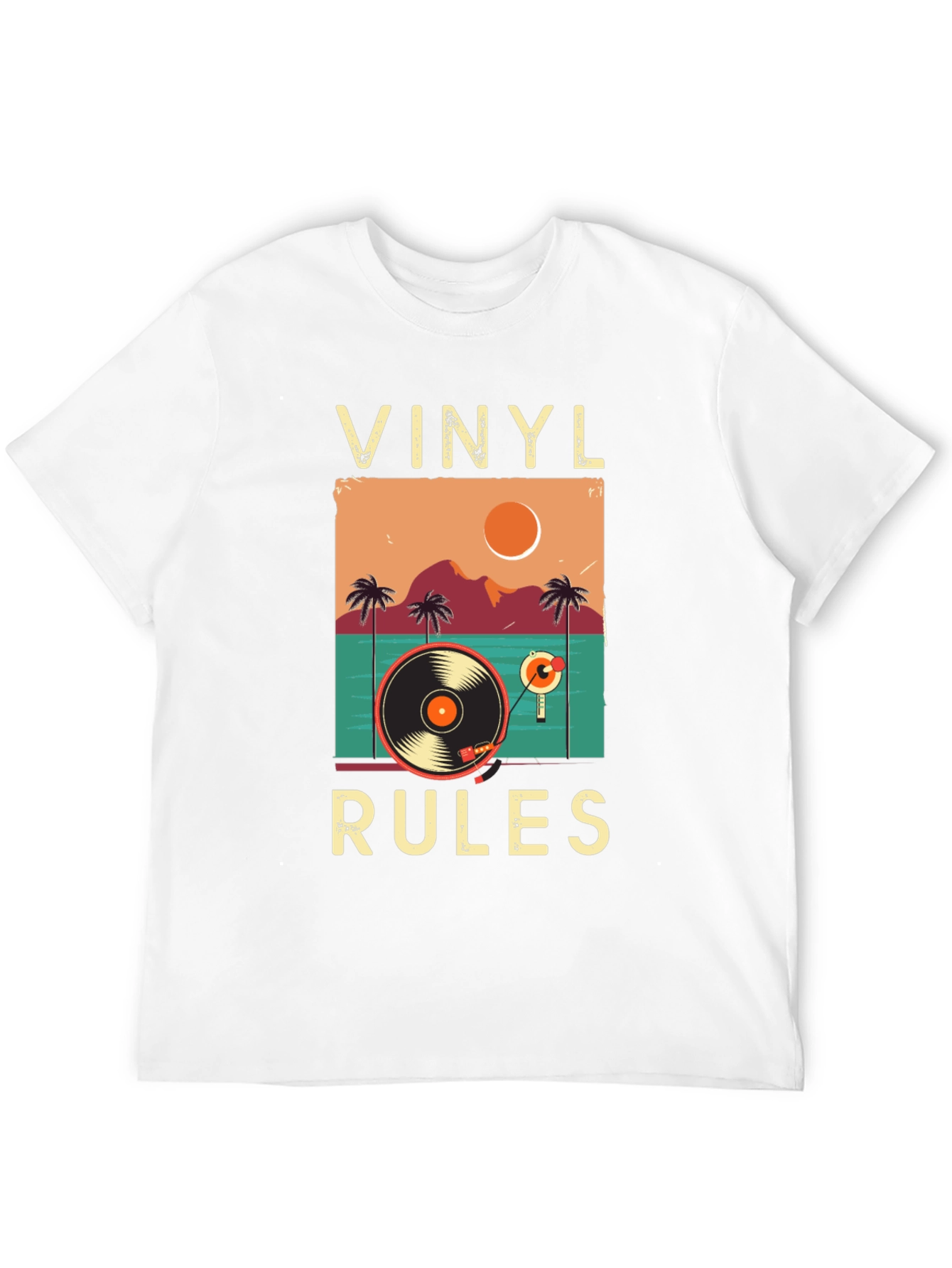 Vinyl Rules Graphic Tee - Retro Music Lover T-Shirt