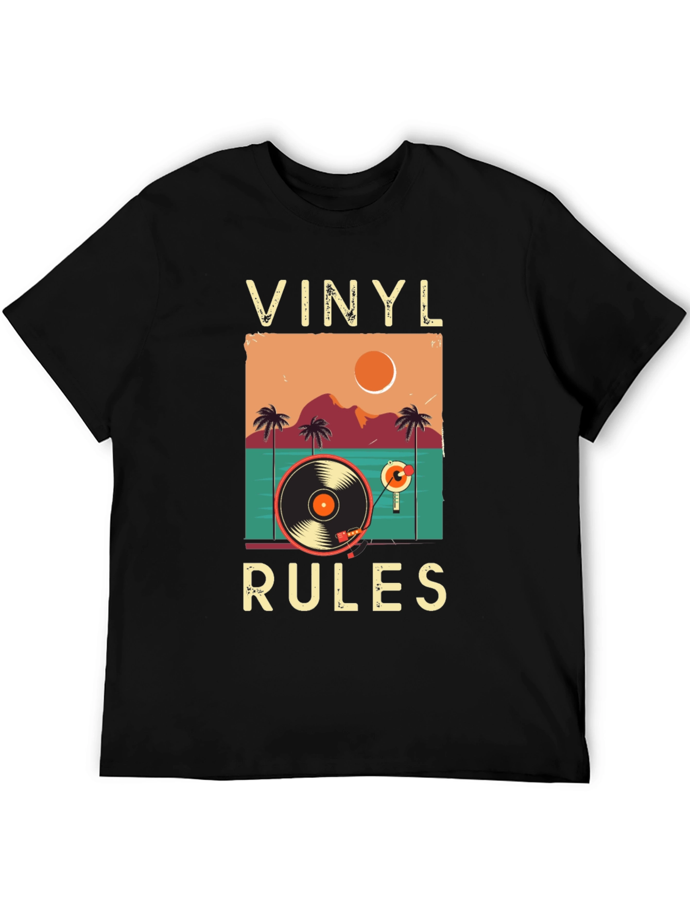 Vinyl Rules Graphic Tee - Retro Music Lover T-Shirt
