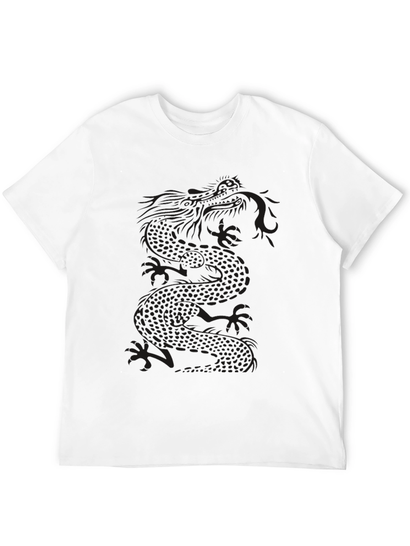 Mens Black Dragon Graphic T-Shirt